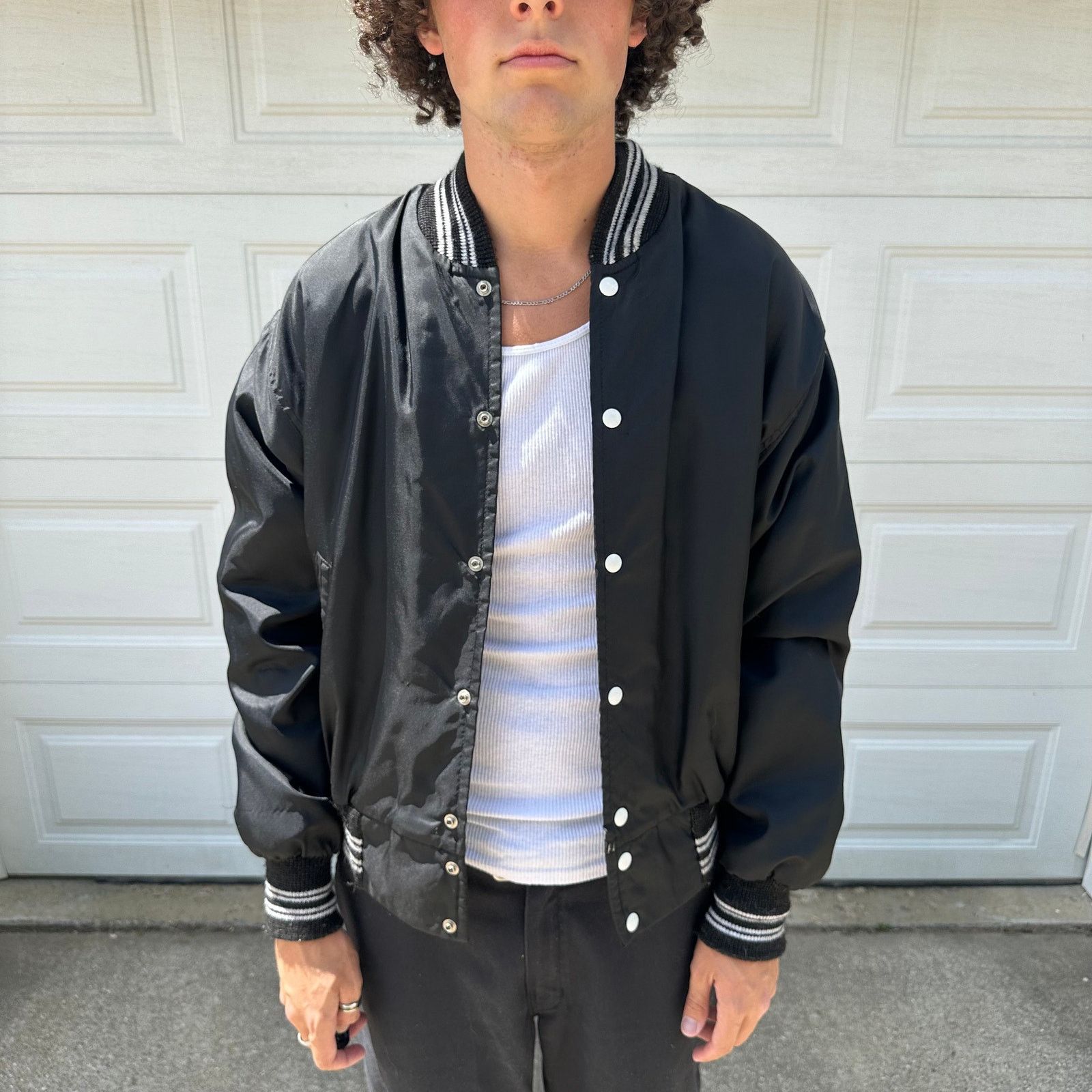Vintage Vintage 80s Men's Lindell Drop Forge Hockey Bomber Jacket Size US L / EU 52-54 / 3 - 2 Thumbnail
