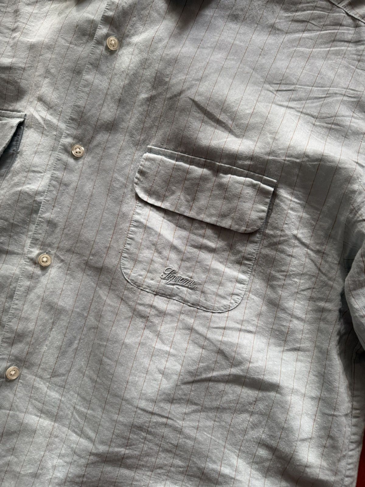Supreme Supreme Linen Button Up Size US L / EU 52-54 / 3 - 2 Thumbnail