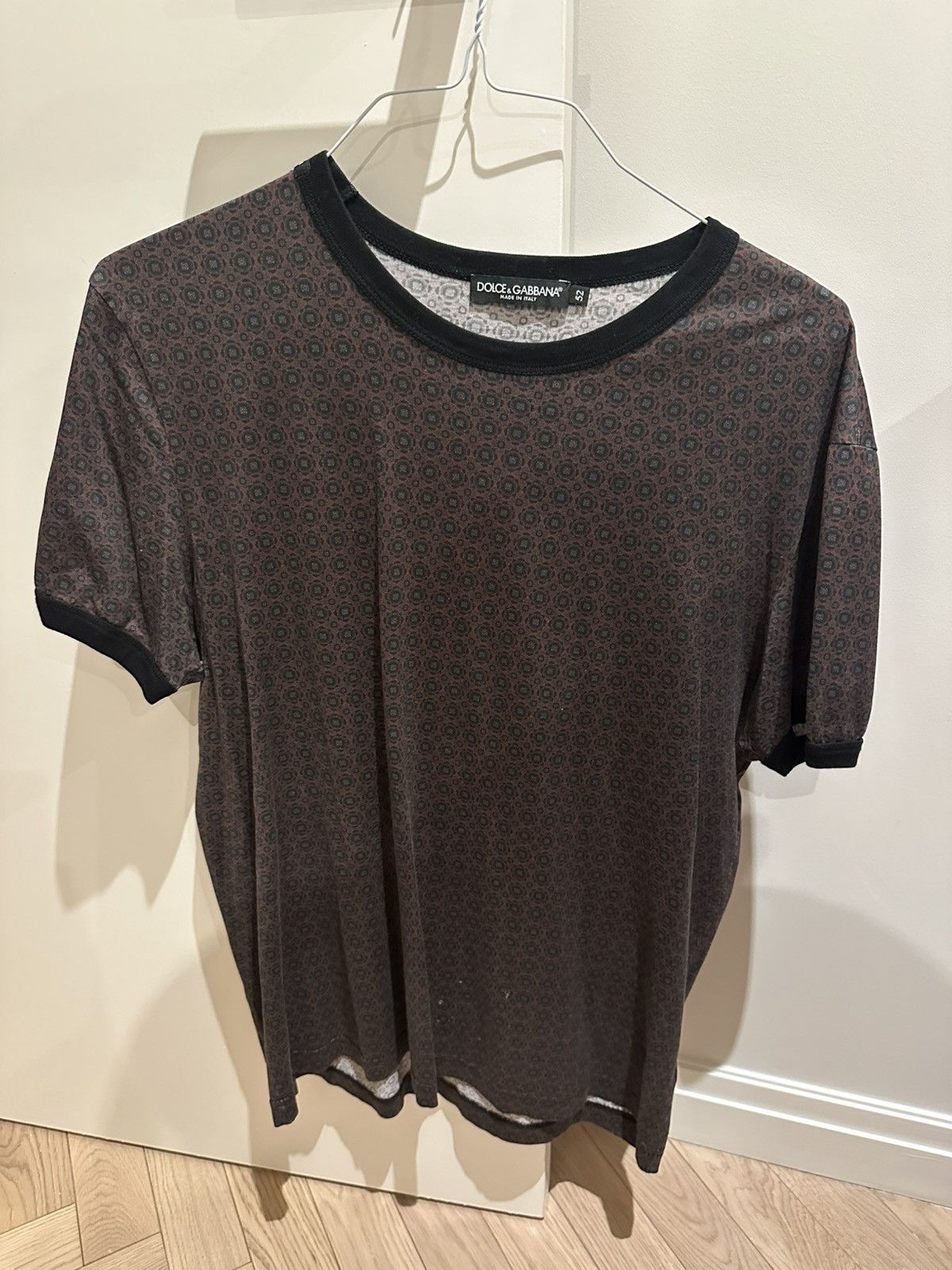 Dolce & Gabbana Dolce & Gabbana Vintage Brown Pattern T-Shirt Size US L / EU 52-54 / 3 - 1 Thumbnail