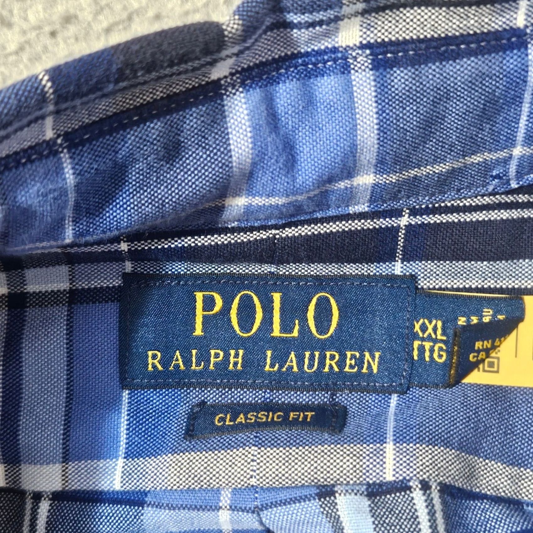Polo Ralph Lauren Polo Ralph Lauren Shirt Classic Fit Oxford Blue 2XL XXL Men Long Sleeve Polo Ponies Flesh Pony Blue Plaid Shirt Mens Size US XXL / EU 58 / 5 - 4 Thumbnail