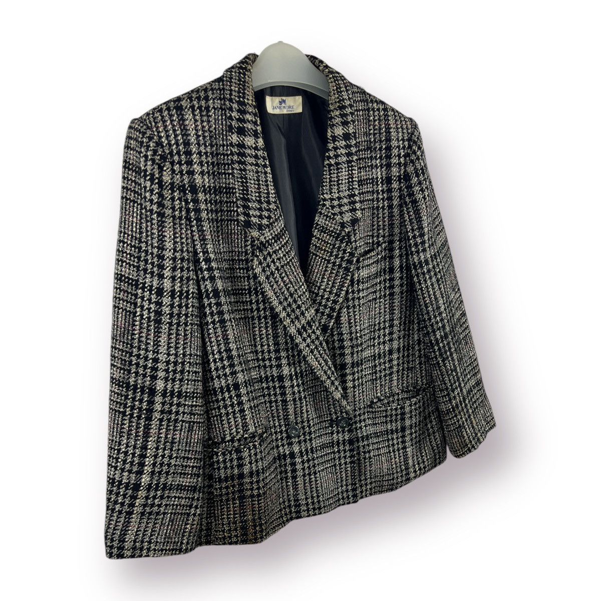 Japanese Brand 🔥 Jane More onward Houndstooth double breasted Coat Size L / US 10 / IT 46 - 3 Thumbnail