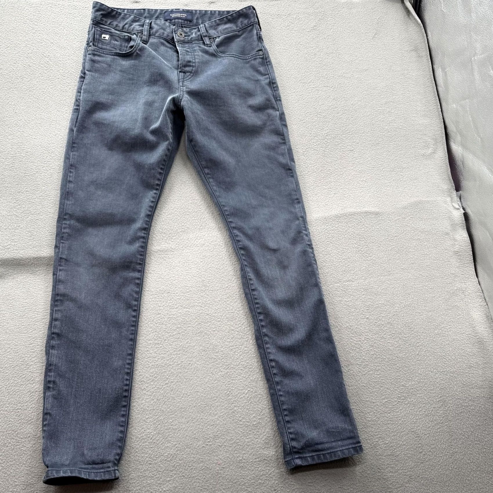 Scotch & Soda Scotch & Soda Ralston Jeans Mens 30x32 Blue Slim Taper Stretch Denim Authentic Amsterdams Blauw Jeans Adjustable Waist 30 Inseam 32 Size US 30 / EU 46 - 2 Thumbnail