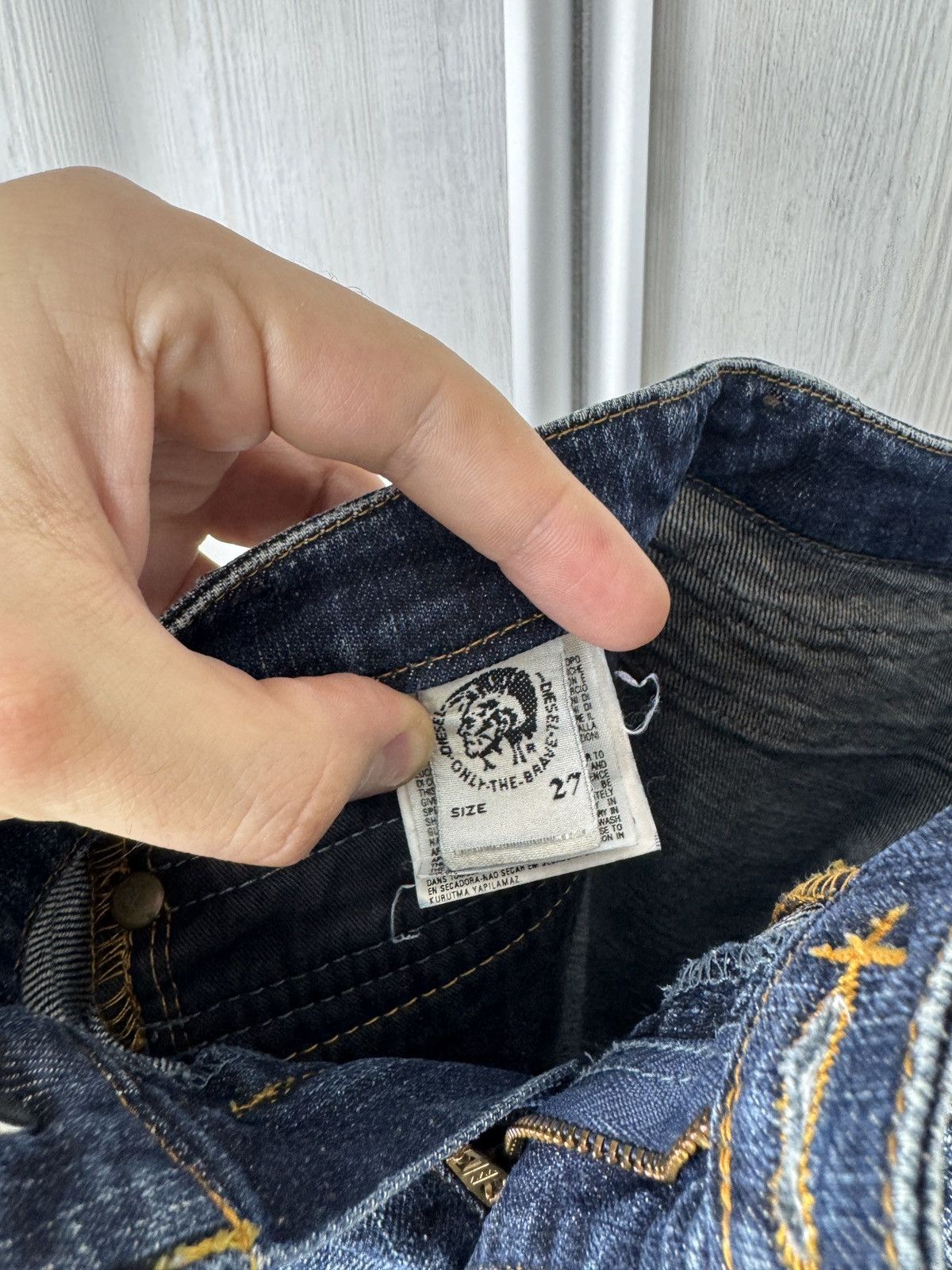 Diesel Diesel vintage y2k blue distressed rap wide flared jeans Size 27" / US 4 / IT 40 - 13 Thumbnail