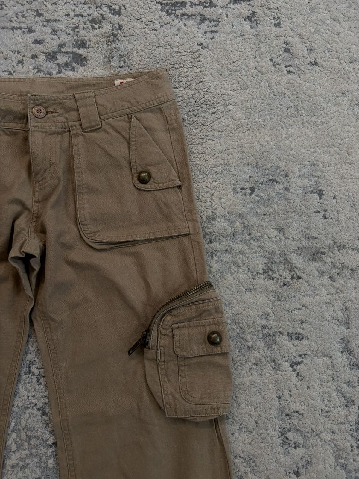 Japanese Brand Kiss Mark - Flared Cargo Pants Size US 28 / EU 44 - 3 Thumbnail