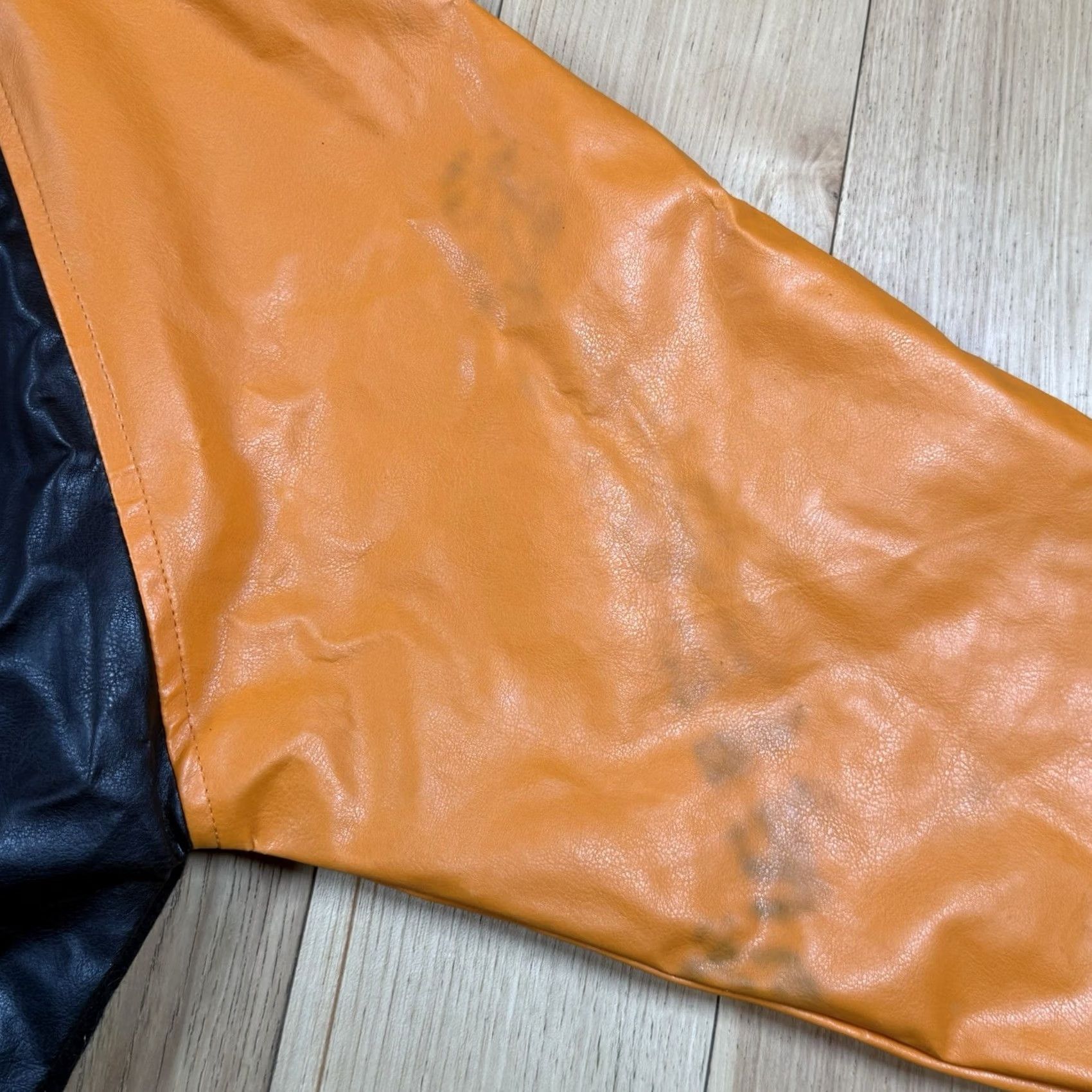 Vintage VINTAGE Steve Barry’s Tennessee Letterman Jacket Faux Leather Wool Mens Medium NWT Size US M / EU 48-50 / 2 - 7 Thumbnail
