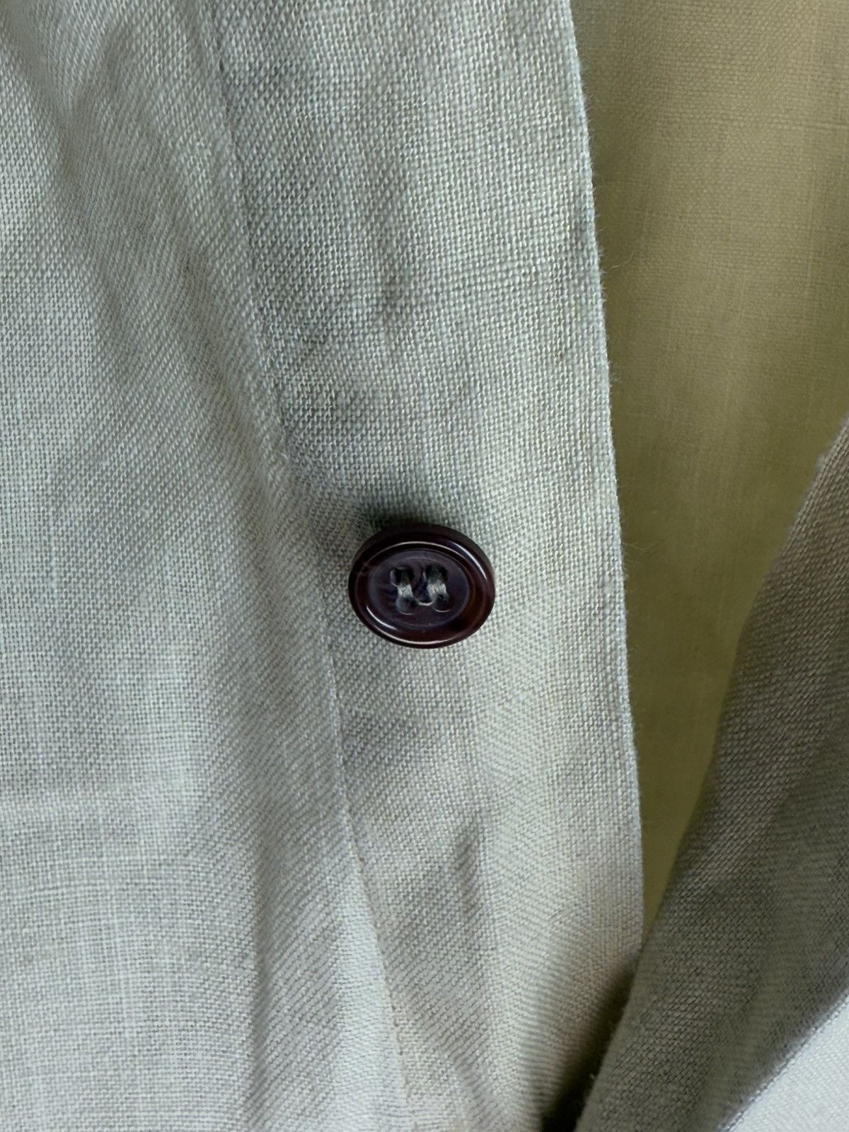 Yves Saint Laurent Linen 90s YSL Shirt Beige Lemon Summer Yves Saint Laurent Size US M / EU 48-50 / 2 - 9 Thumbnail