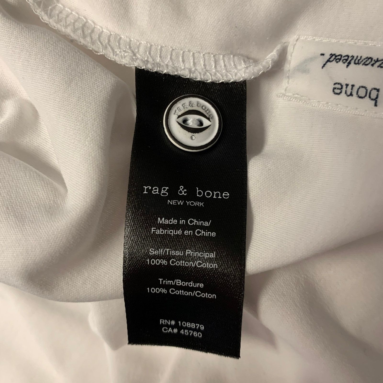 Rag & Bone RAG & BONE Size S White Cotton Polo Size US S / EU 44-46 / 1 - 7 Thumbnail