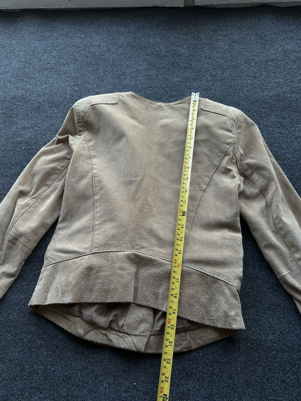 Other 🚨Y2K RICK OWENS TYPE DIRTY SLIM FIT ZIP LEATHER JACKET Size S / US 4 / IT 40 - 11 Thumbnail