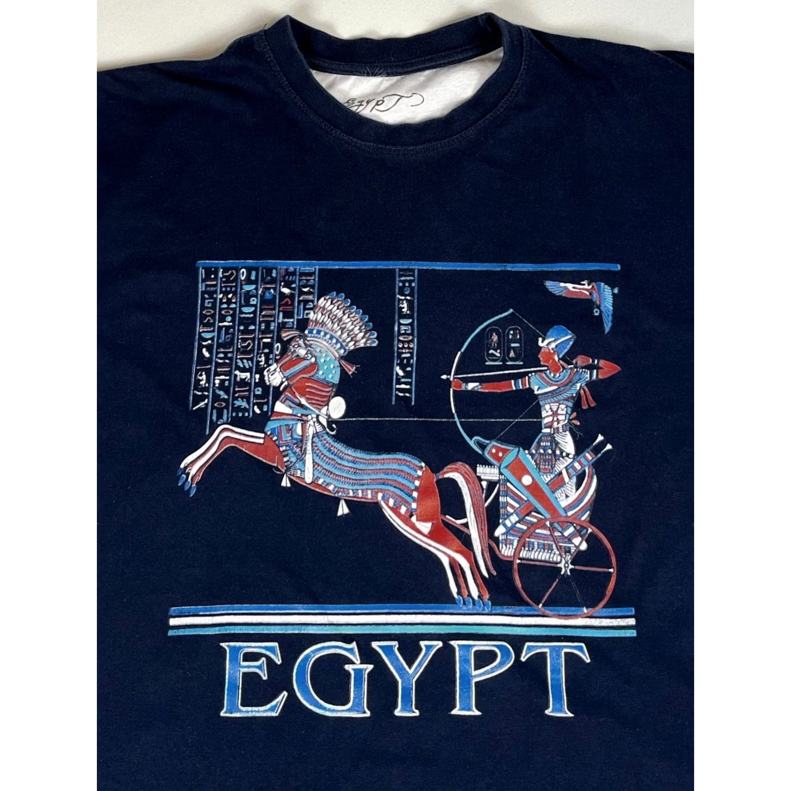 Vintage Egypt Unisex T-Shirt Navy Sz M Adults Regular Crew Neck Short Sleeve Graphic Print Vintage/Pre-owned Size US M / EU 48-50 / 2 - 3 Thumbnail