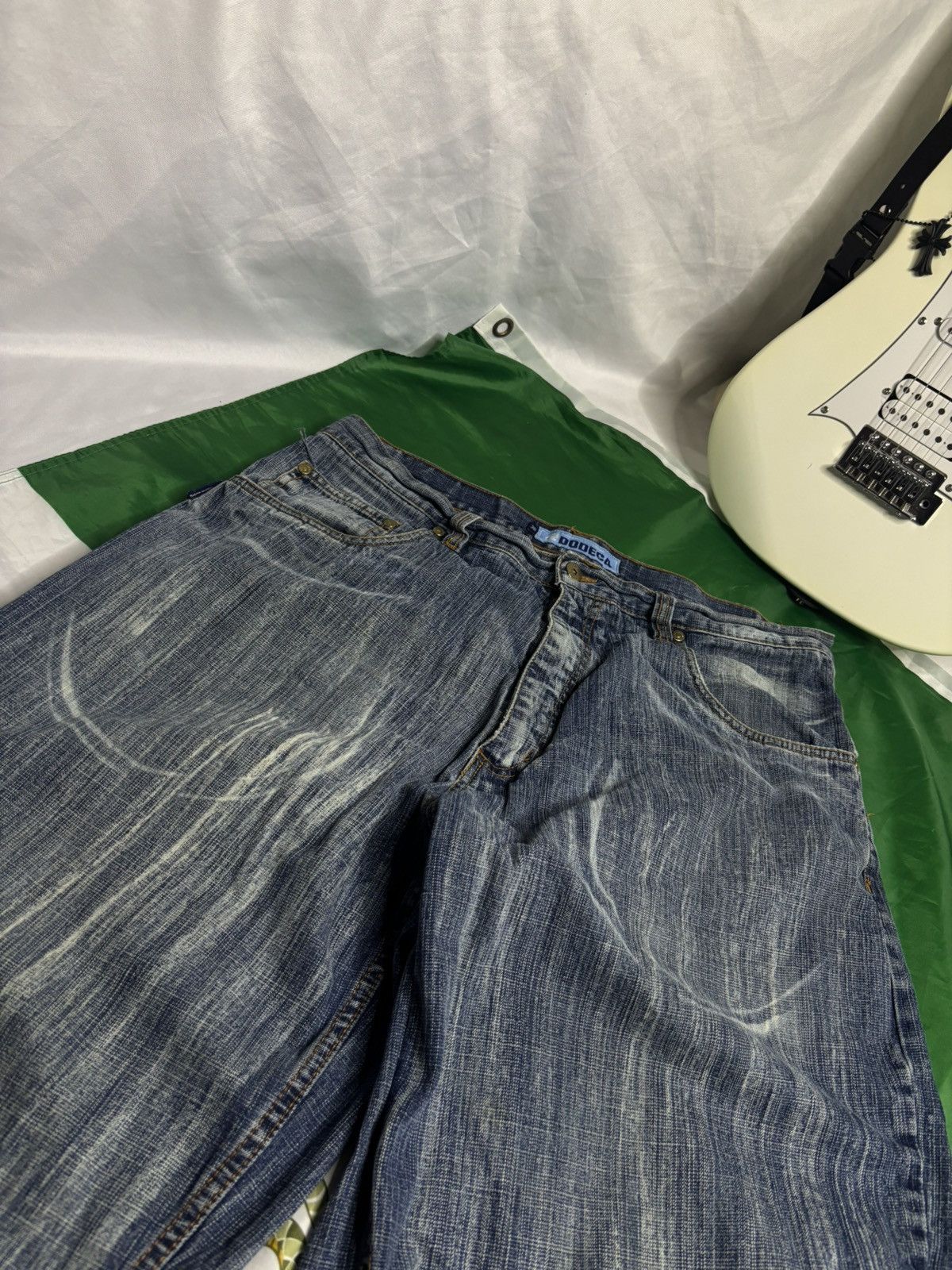 JNCO Vintage Y2K DODECA Faded baggy wide leg embroidered jeans Size US 36 / EU 52 - 8 Thumbnail