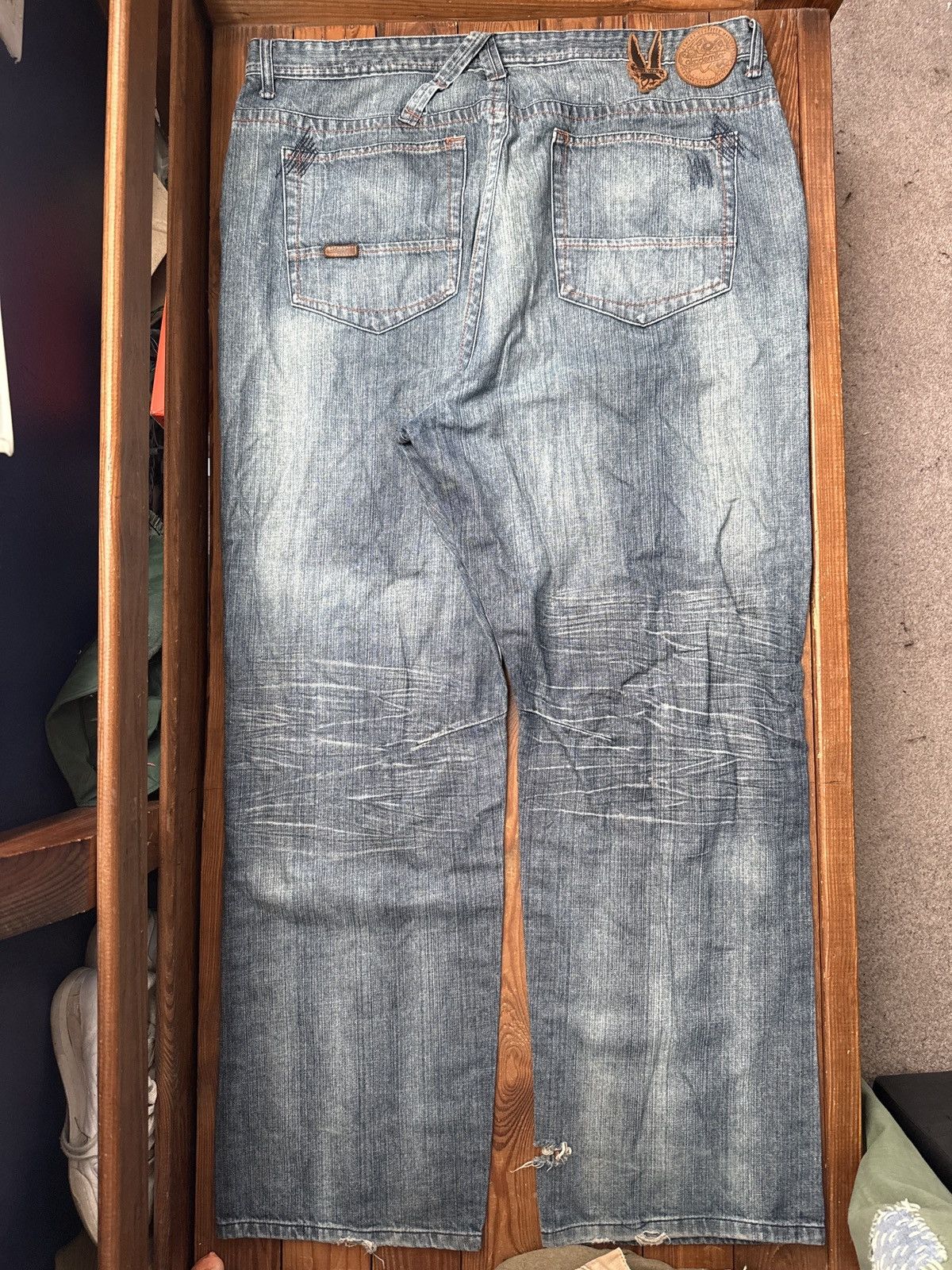 Akademiks × Vintage Vintage Y2K Akademiks Baggy Blue Denim Jeans Size US 42 / EU 58 - 1 Thumbnail