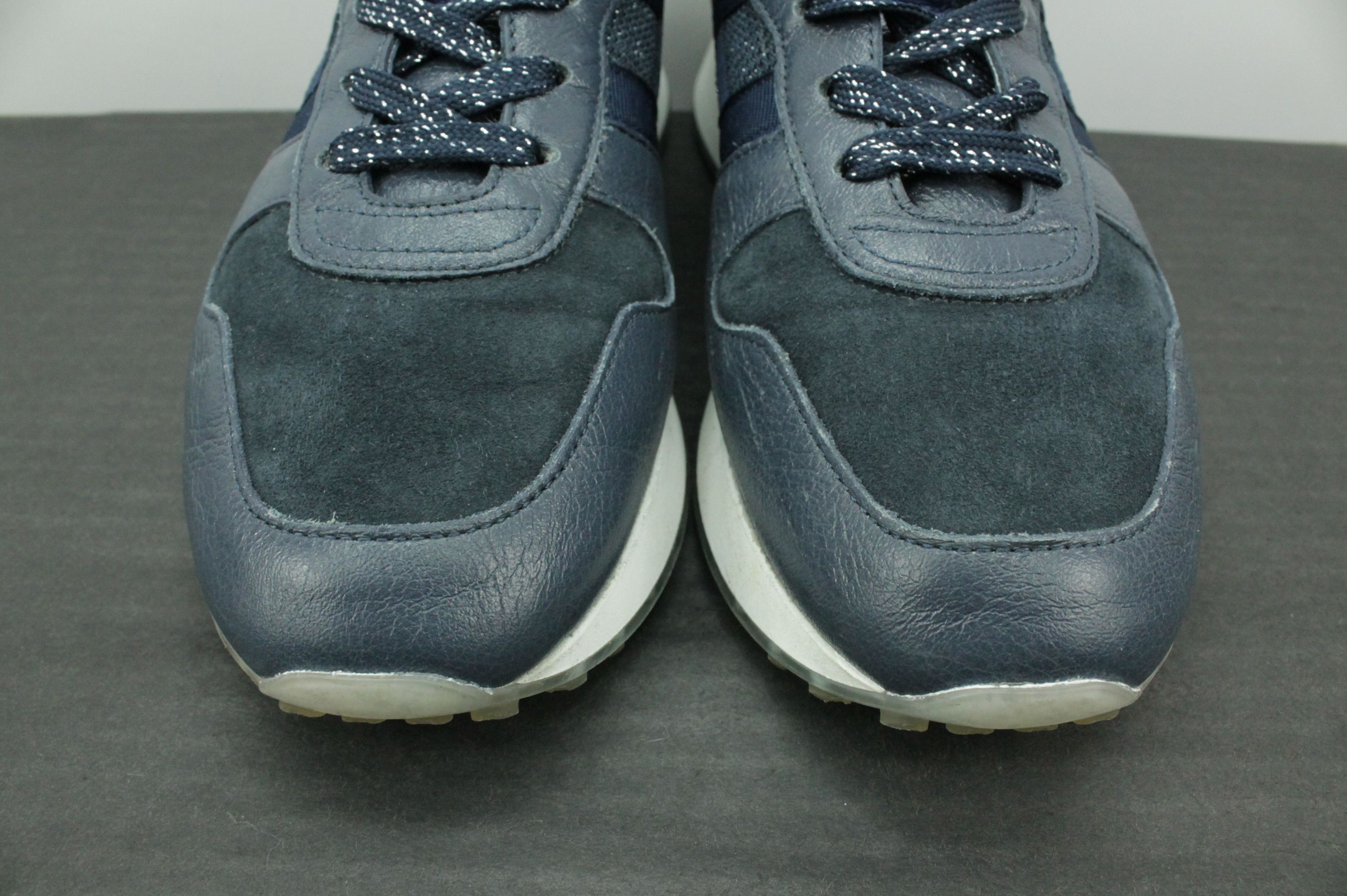 Hogan Hogan H86 Run Navy Leather Training Shoes Women's Size US 10 / IT 40 - 3 Thumbnail
