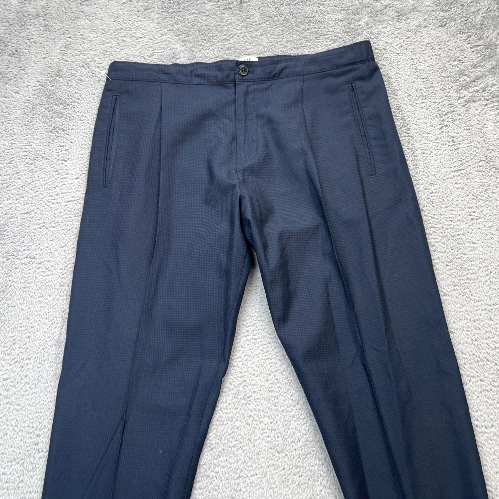 Gap VINTAGE Gap Pants Mens 34x34 Blue Dress Glen Plaid Wool Blend Pleated Office Wear Formal Size US 36 / EU 52 - 6 Thumbnail