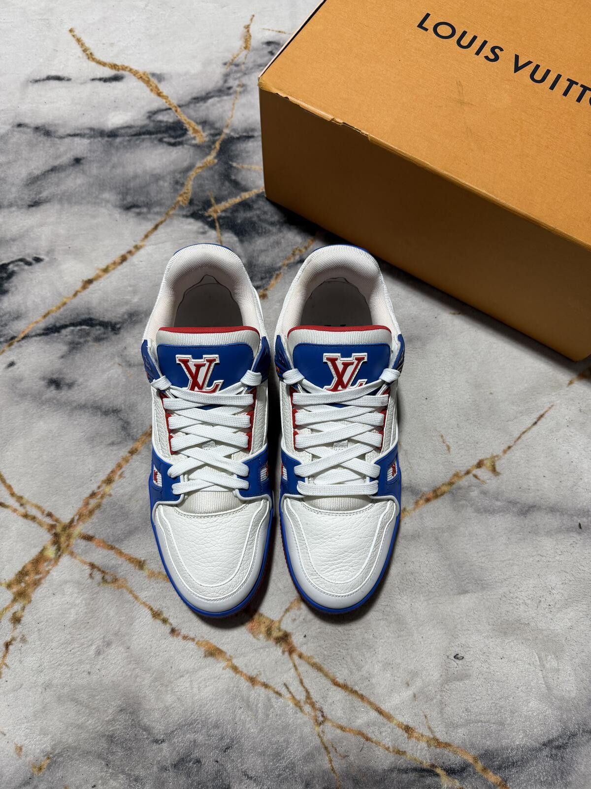 Louis Vuitton Louis Vuitton LV Trainer Blue White Red - Sz 10US Size US 10 / EU 43 - 2 Thumbnail