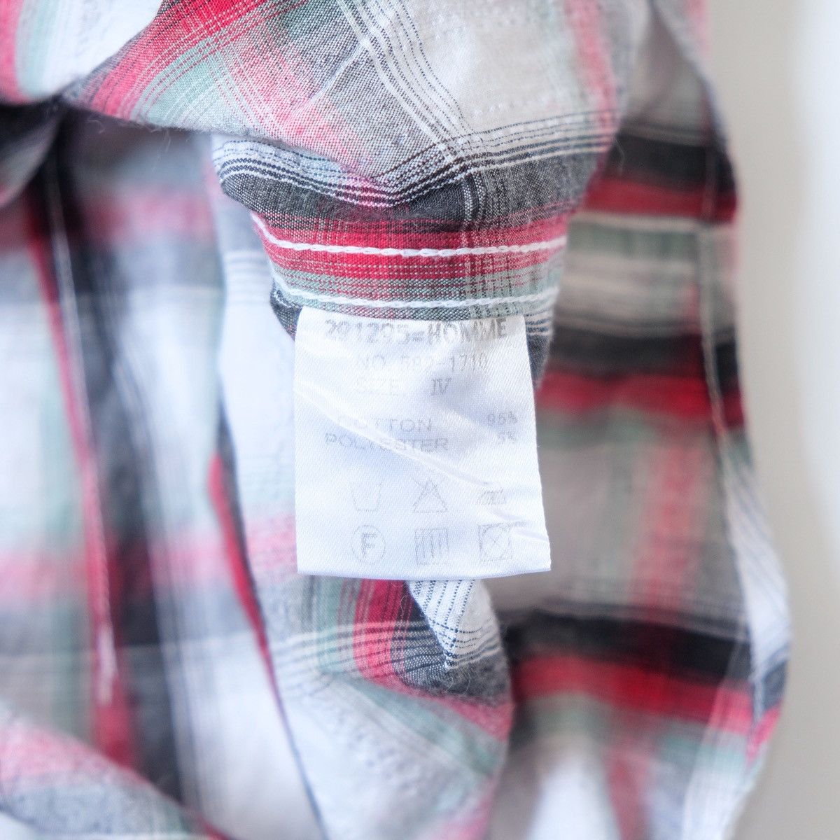 291295=Homme 291295=Homme plaid button-up shirt Size US M / EU 48-50 / 2 - 7 Thumbnail