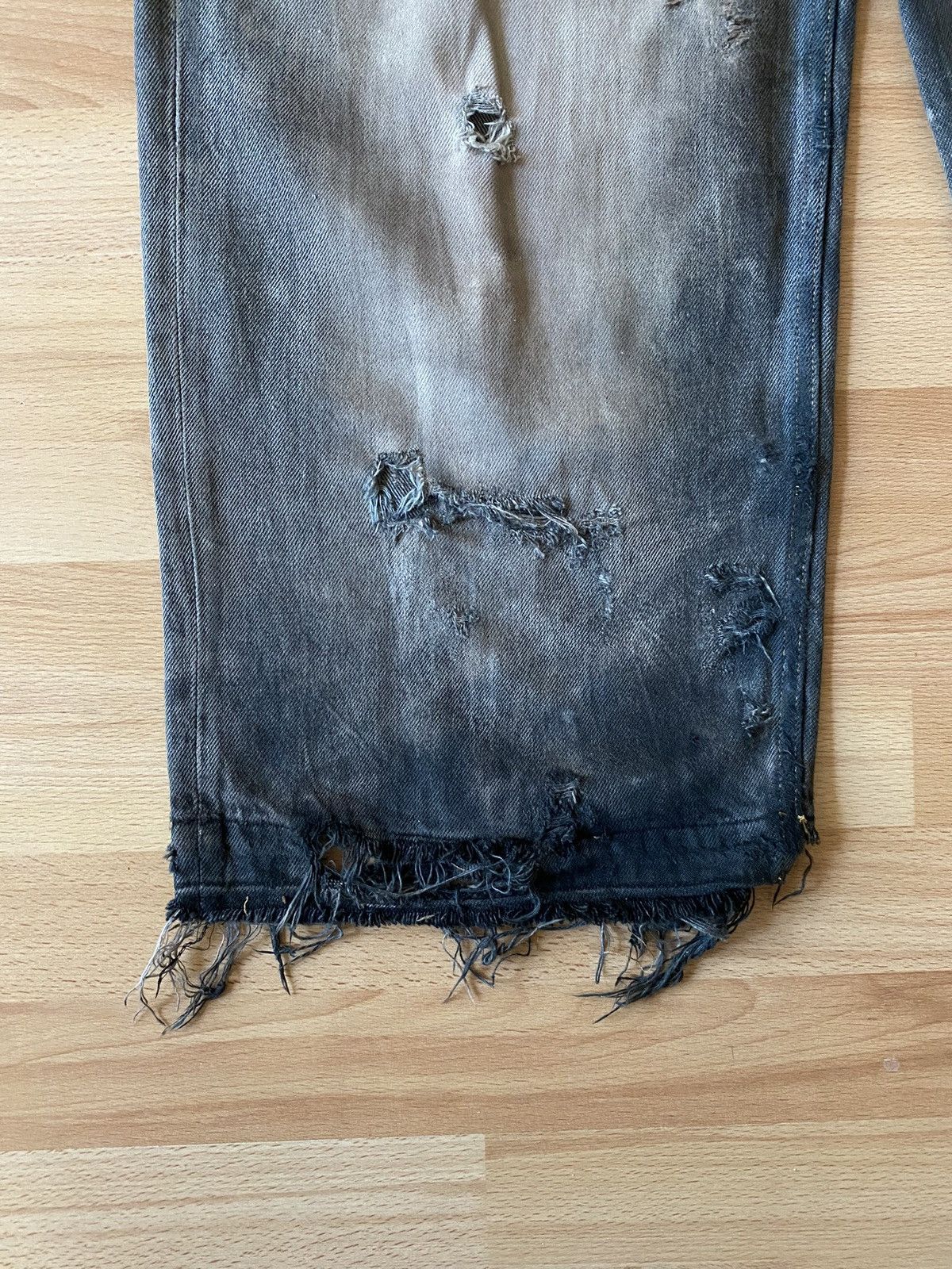 Vintage TDWS Weekday Destroyed Baggy Denim Size US 29 - 5 Thumbnail