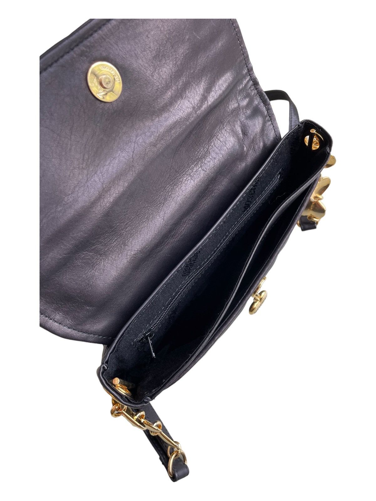 Genuine Leather × Moschino Vintage Moschino Leather Quilted Heart Pattern Shoulder Bag Size ONE SIZE - 10 Thumbnail