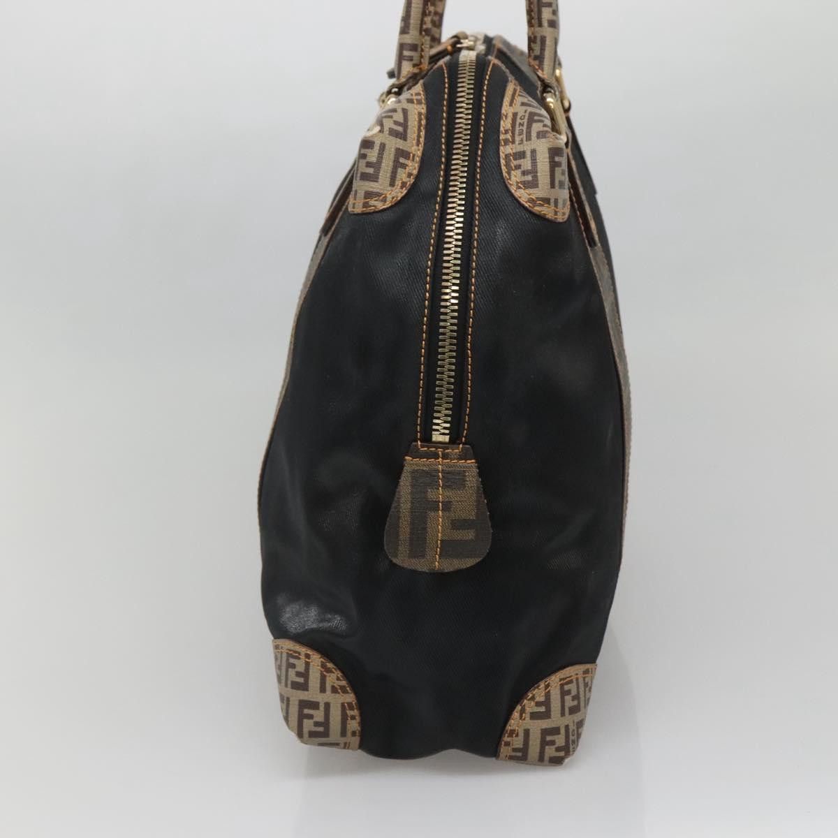 Fendi FENDI Zucchino Hand Bag Coated Canvas Pvc Black Gold Size ONE SIZE - 5 Thumbnail