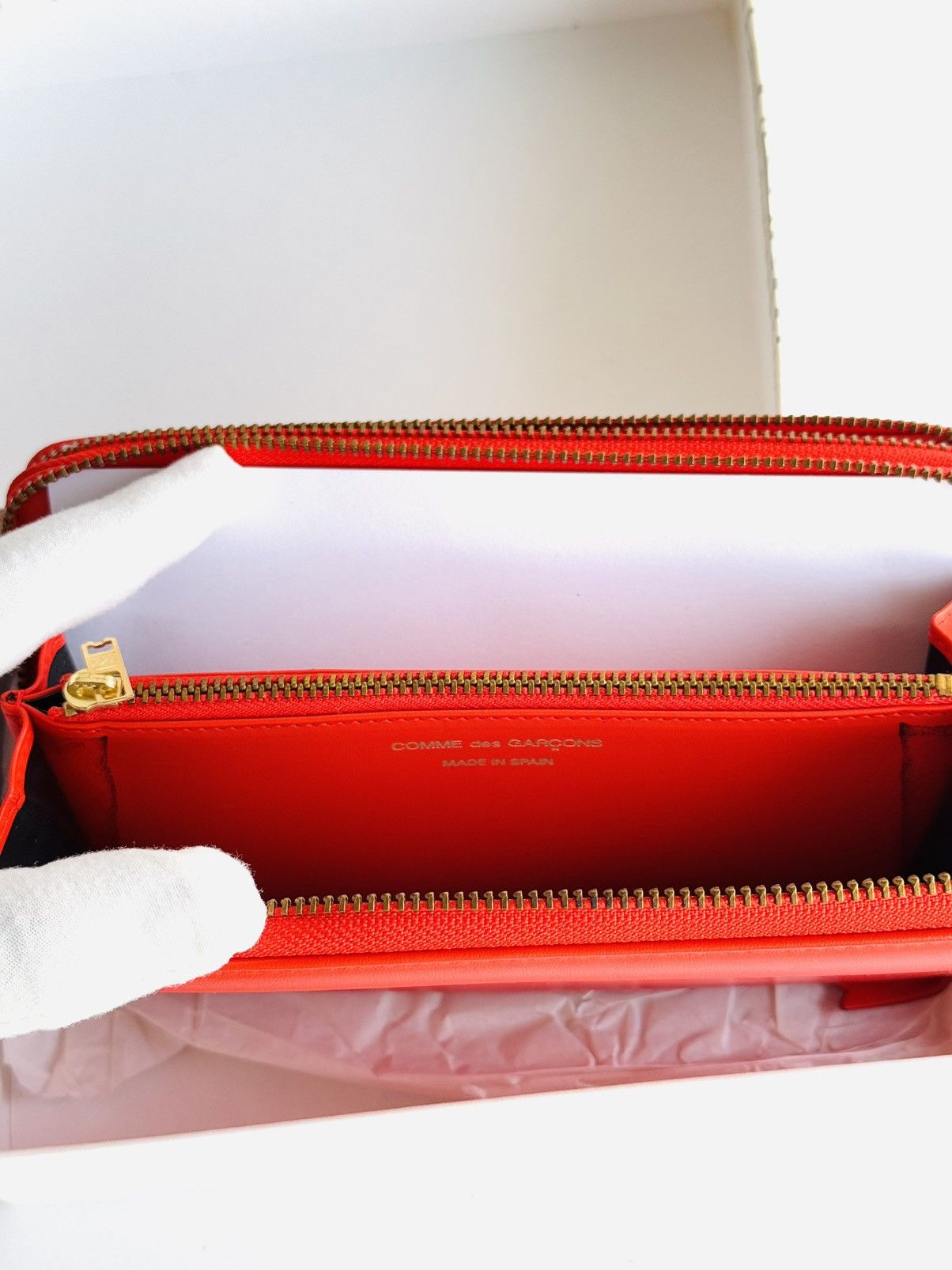 Comme des Garcons × Japanese Brand New lg Comme des Garcons dbl zip continental wallet blue CDG Size ONE SIZE - 6 Thumbnail
