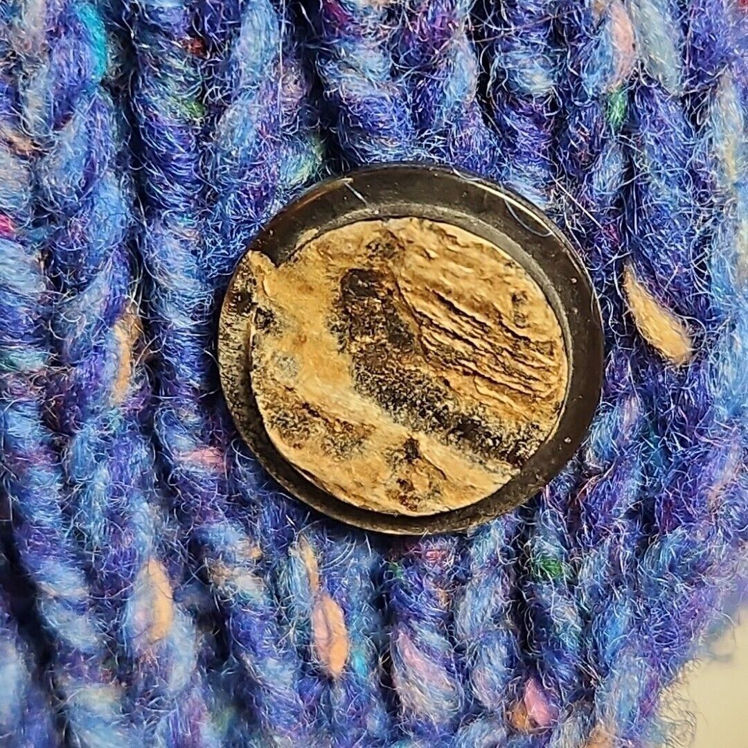 Vintage Vtg Ravelry Wool Sweater Womens M/L Purple Blue Fleck Chunky Size M / US 6-8 / IT 42-44 - 12 Thumbnail