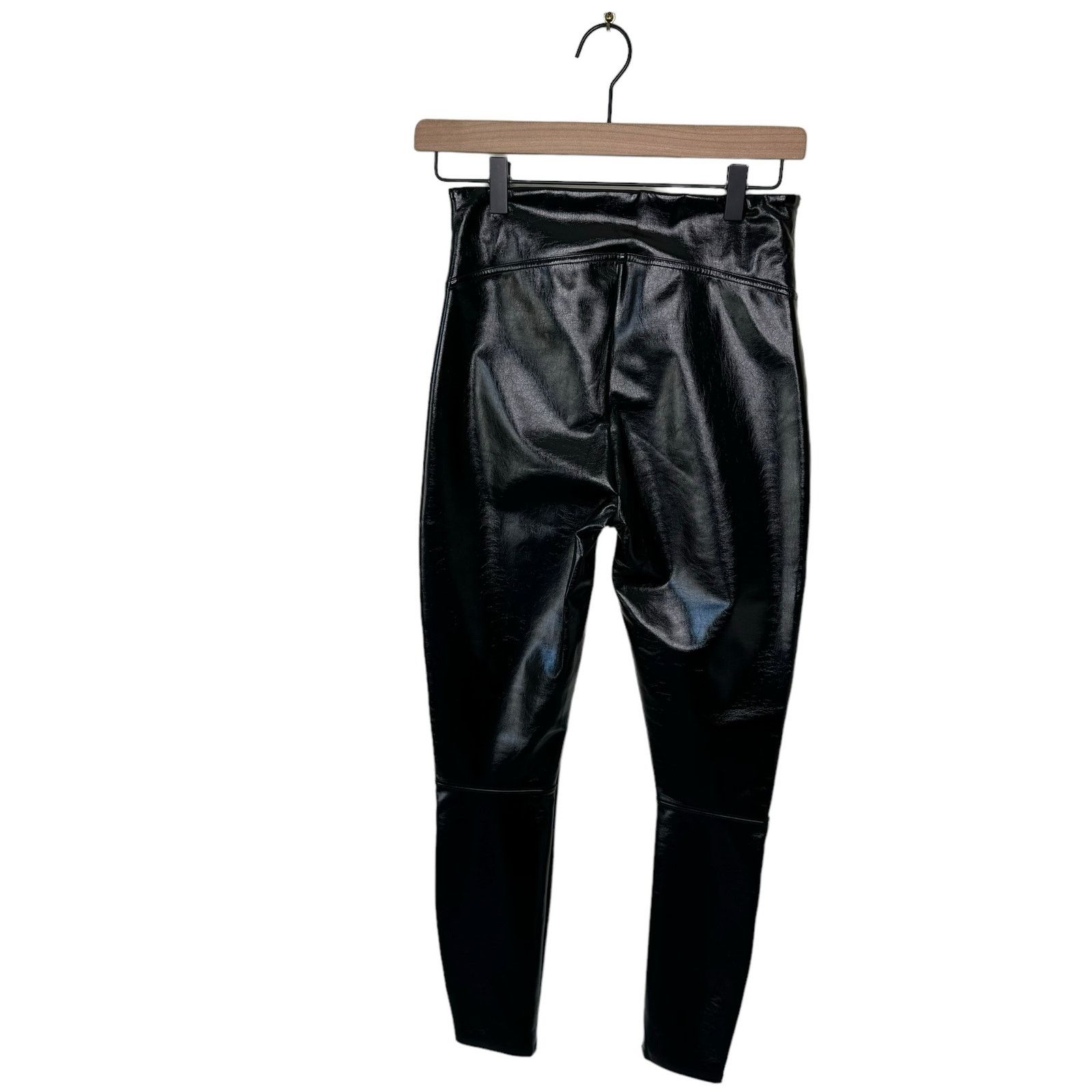 Spanx SPANX Black Faux Patent Leather Leggings Size Small NWT Size 26" / US 2 / IT 38 - 5 Thumbnail