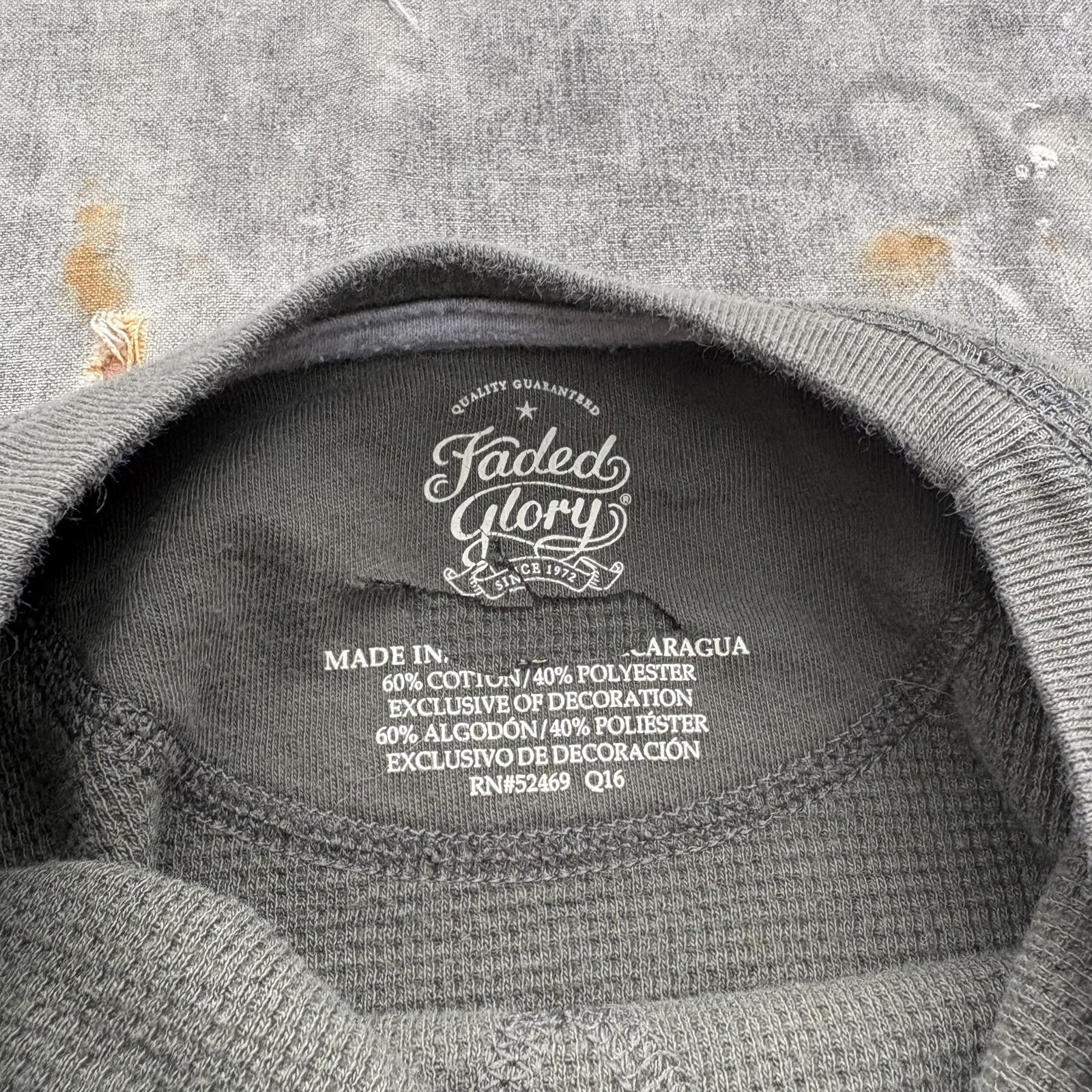 Faded Glory Vintage Y2K Faded Glory Olive Green Waffle Thermal Shirt Size US XS / EU 42 / 0 - 2 Thumbnail