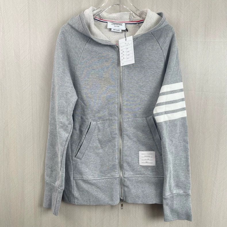 Thom Browne size2 Classic four stripe zip hoodie