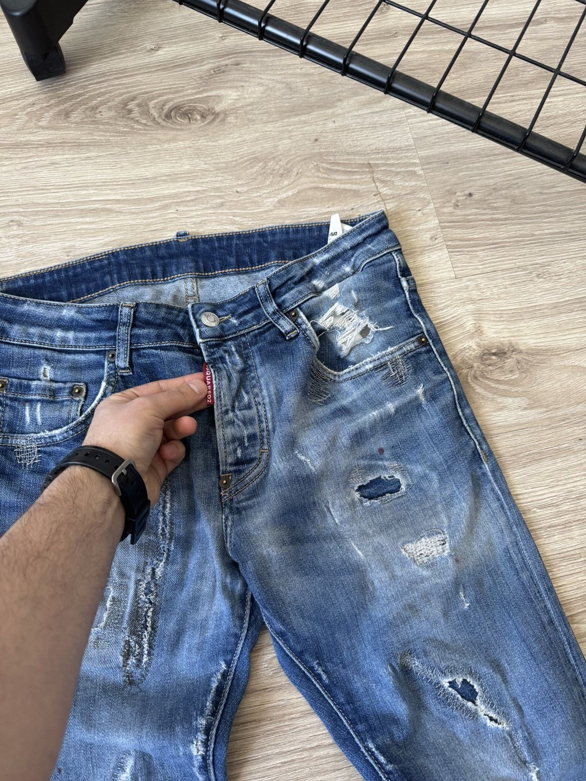 Dsquared2 Dsquared2 Distressed Painted Denim Jeans Size US 30 / EU 46 - 4 Thumbnail
