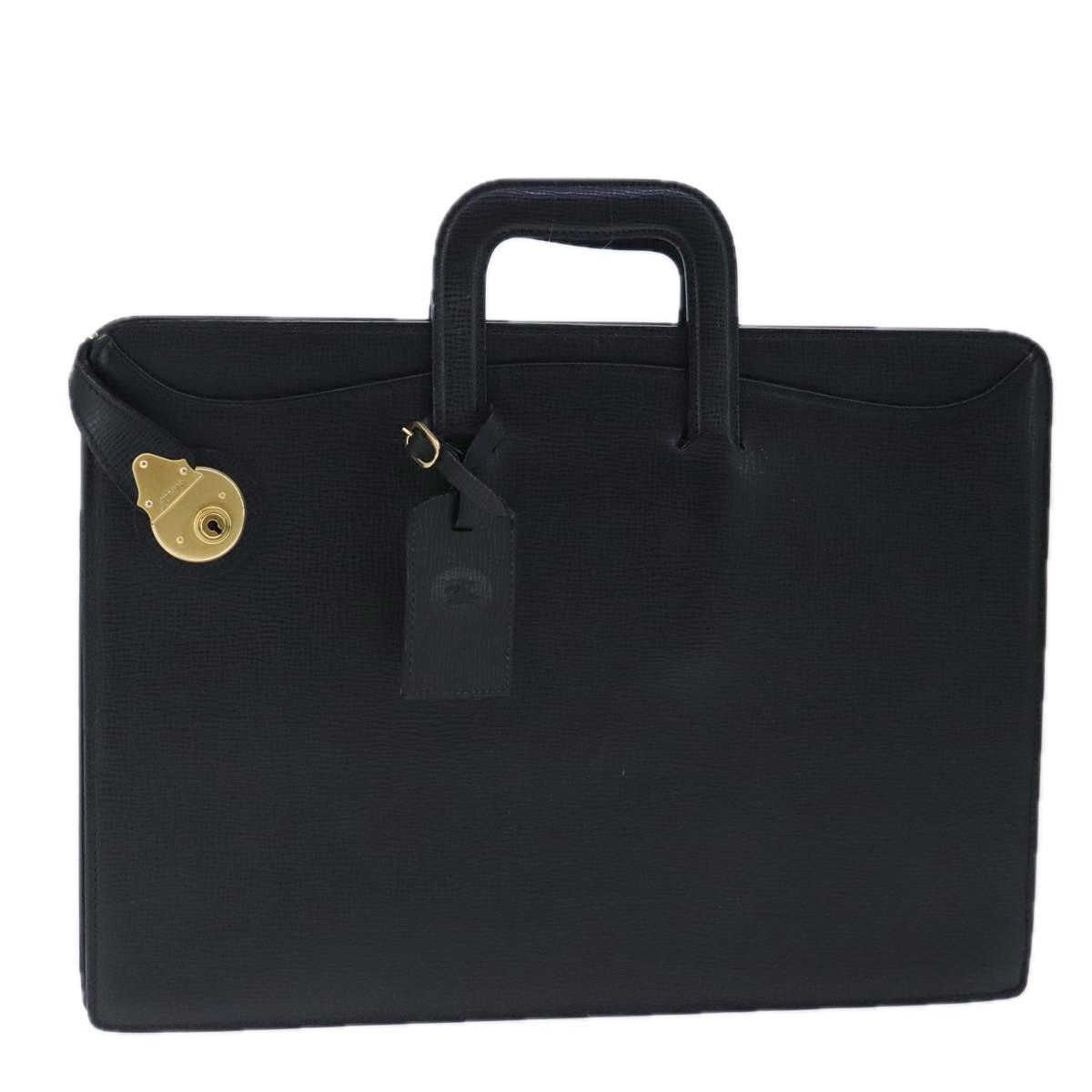 Burberry Burberry Business Bag Leather Black Gold Size ONE SIZE - 1 Thumbnail