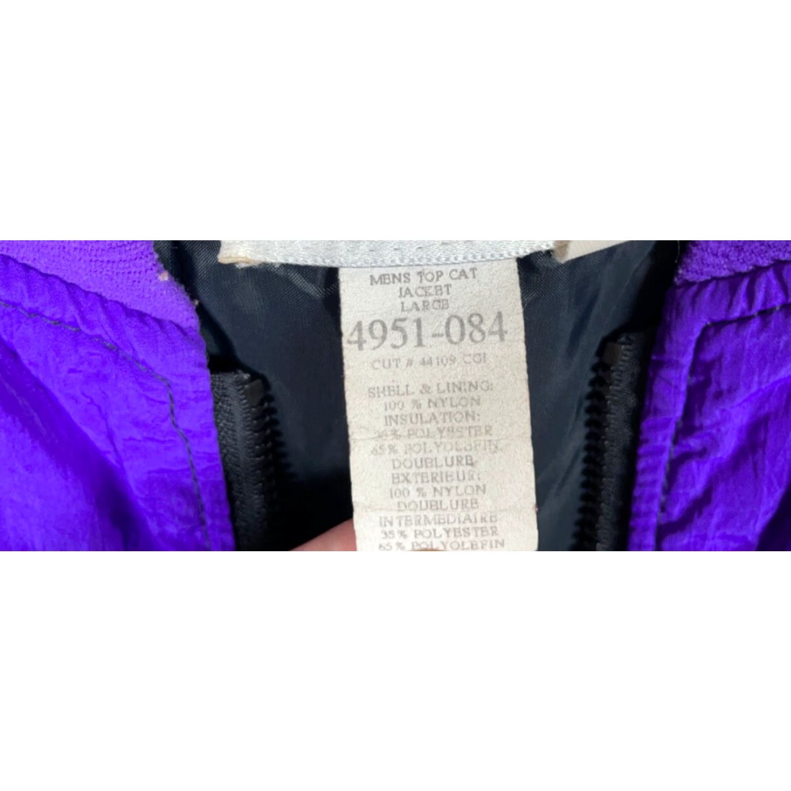 Vintage VTG Arctic Cat Zip Up Top Cat Jacket Adult Large Black Purple Neon Green 90s (Search-Friendly Rearranged Title) Size US L / EU 52-54 / 3 - 4 Thumbnail