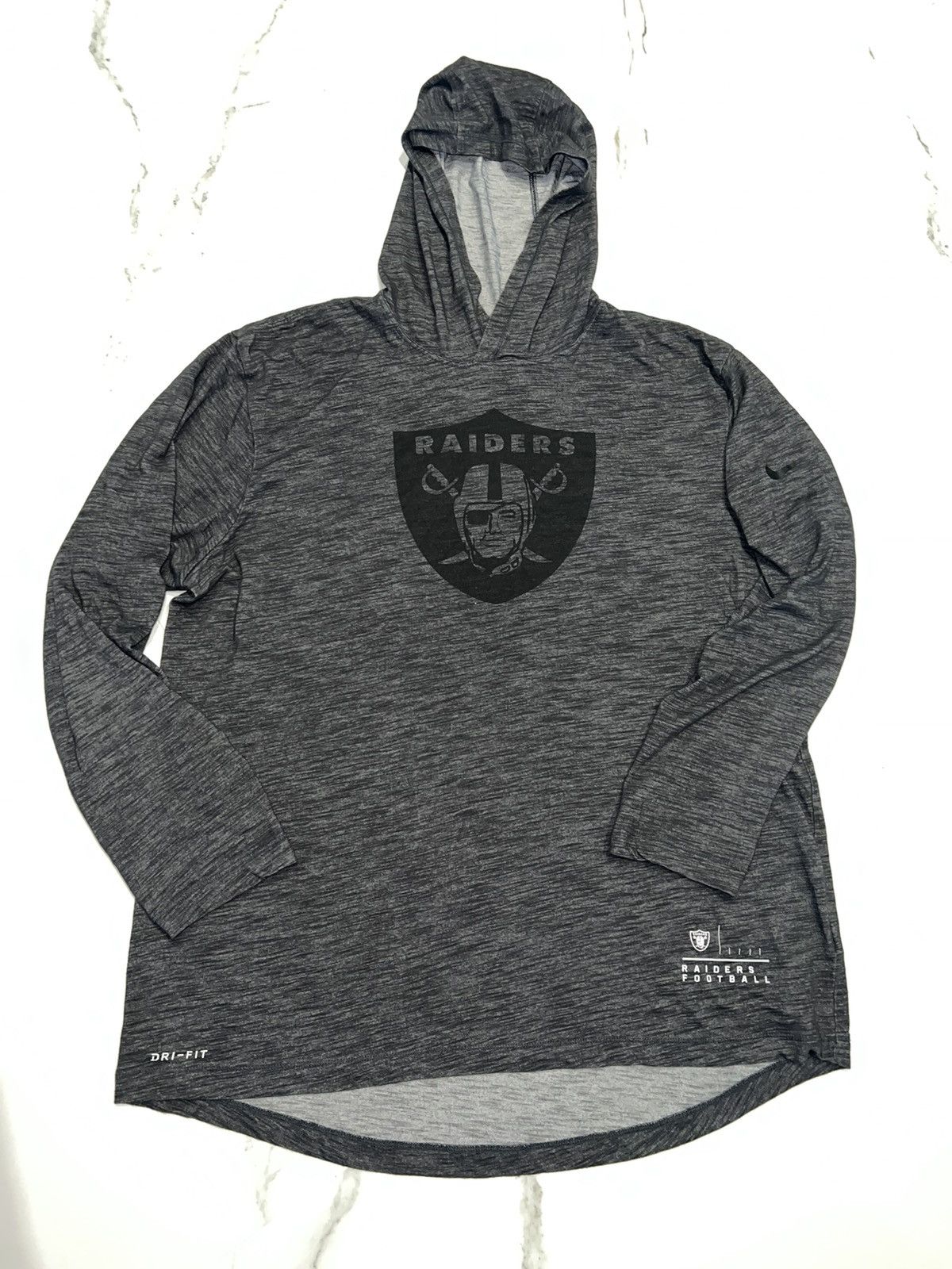 Nike NFL Raiders Shirt Top Adult Large Long Sleeve Dri-Fit Nike Size US L / EU 52-54 / 3 - 6 Thumbnail