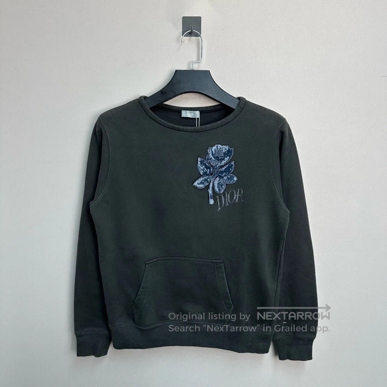 Dior dior embroidered floral sweatshirt in black. Size XXS / US 00 / IT 34 - 1 Thumbnail