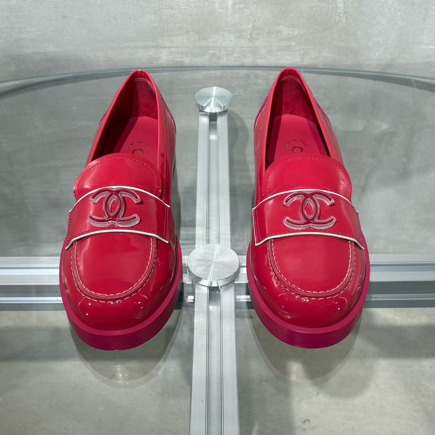 Chanel Chanel Double C Patent Leather Loafers Size US 4.5 / IT 34.5 - 1 Thumbnail