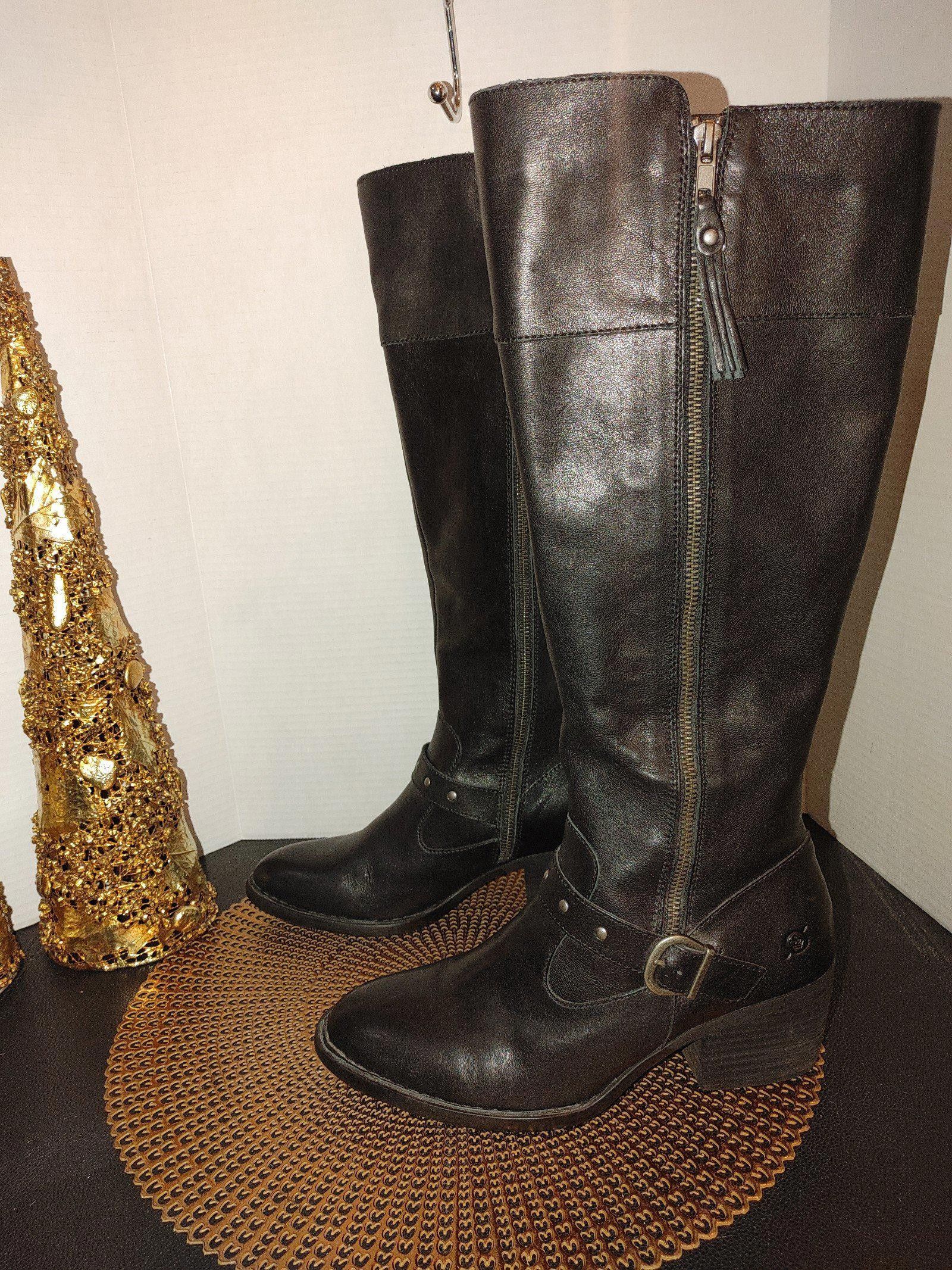 Born Born Leather Riding Boots Size 9.5 Size US 9.5 / IT 39.5 - 1 Thumbnail