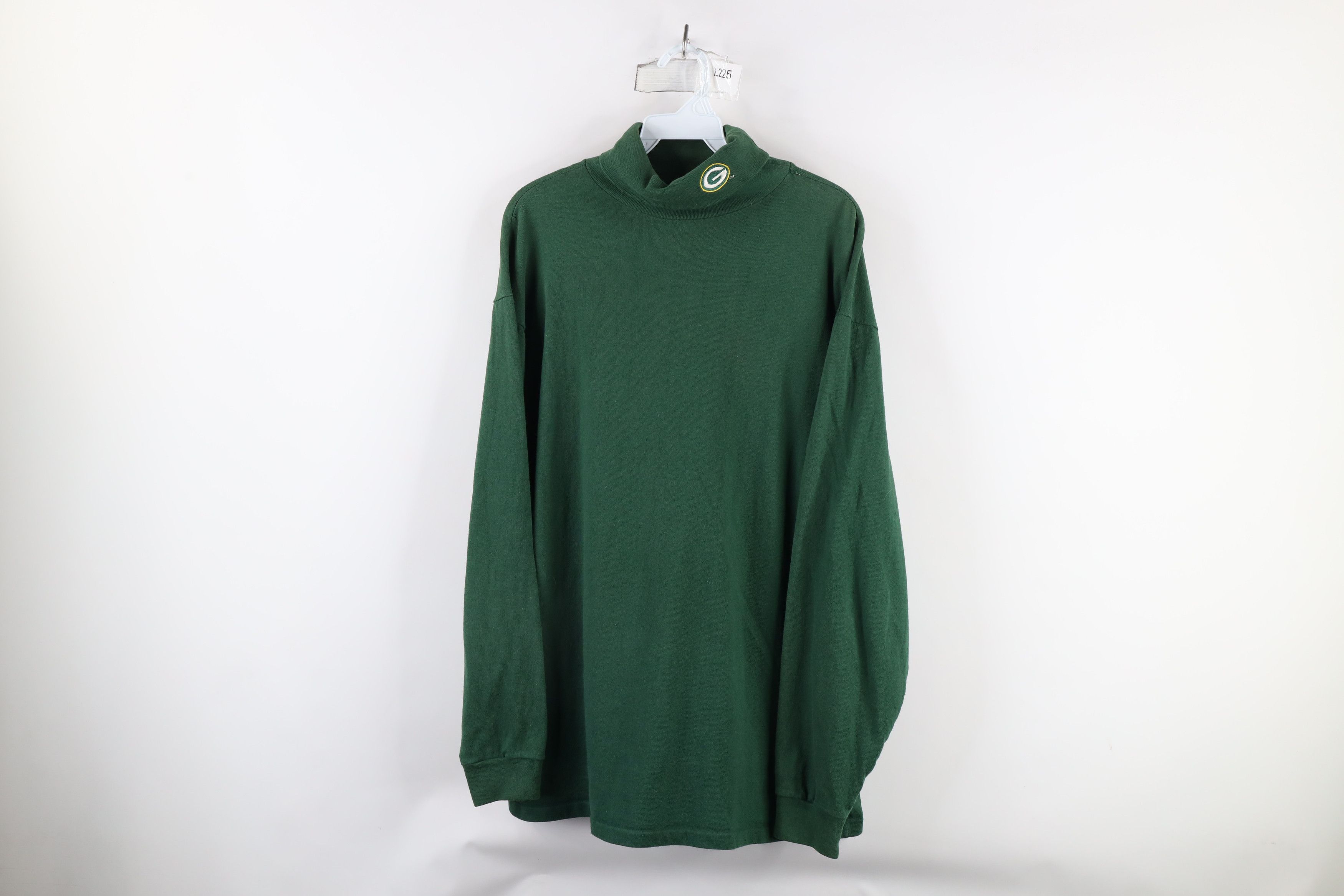 Vintage Vintage 90s Packers Football Turtleneck T-Shirt Green USA Size US L / EU 52-54 / 3 - 1 Thumbnail
