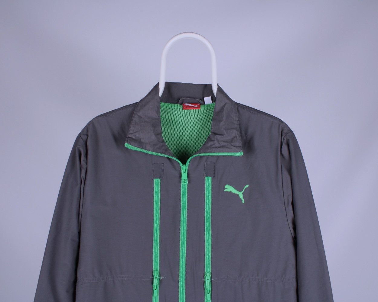 Puma × Vintage PUMA Vintage 4 Zip Pockets Front Gray Jacket Size US S / EU 44-46 / 1 - 3 Thumbnail