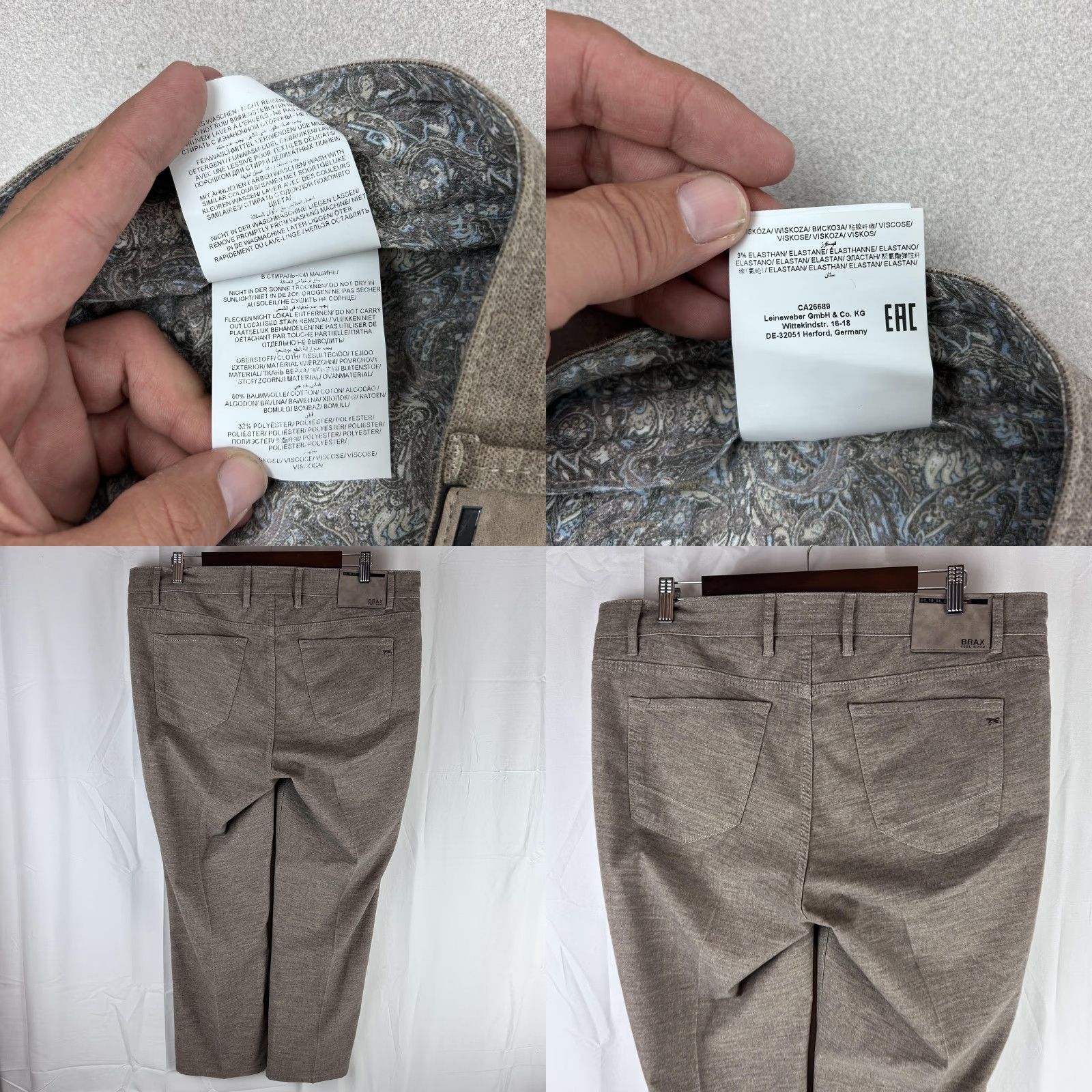 BRAX BRAX Jeans Mens 38x28 Brown Chuck Modern Fit Five-Pocket Stretch Knit Casual Size US 38 / EU 54 - 8 Thumbnail