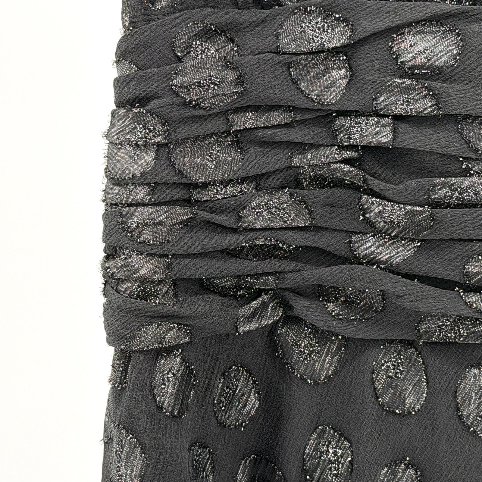 Evan Picone Black Glitter Polka Dot Sleeveless Cocktail Dress Size S / US 4 / IT 40 - 3 Thumbnail