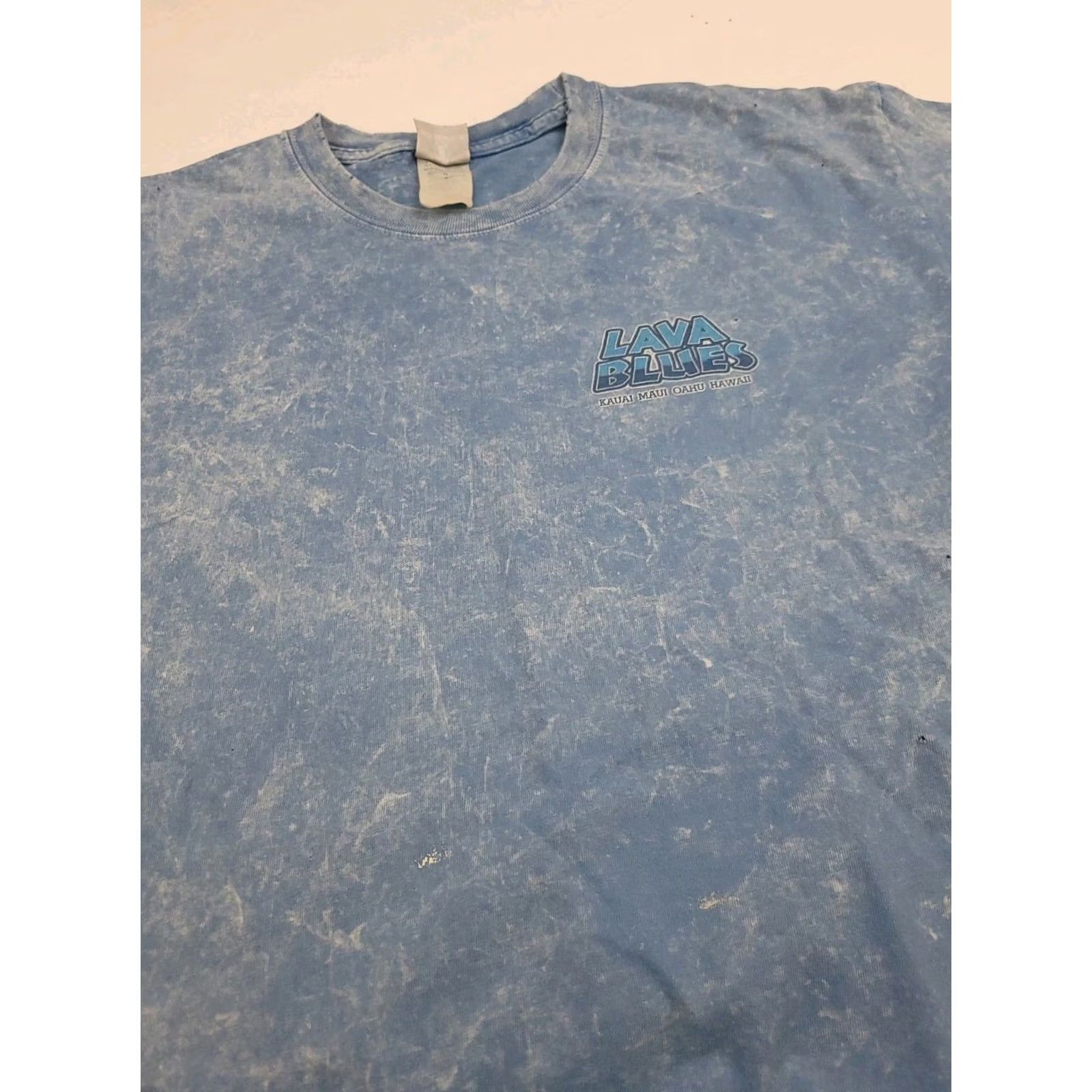 Hanes VINTAGE Y2K Kauai Maui Hawaii Surf T shirt Tie Dye Hanes Blue M Mens Distressed Wide Print Shirt Size US M / EU 48-50 / 2 - 5 Thumbnail