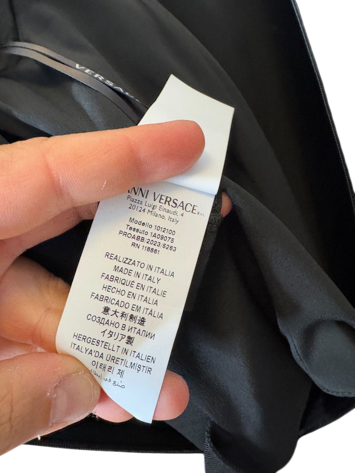 Versace Versace Medusa ’95 Black Mini Dress Long Sleeve Size S / US 4 / IT 40 - 7 Thumbnail