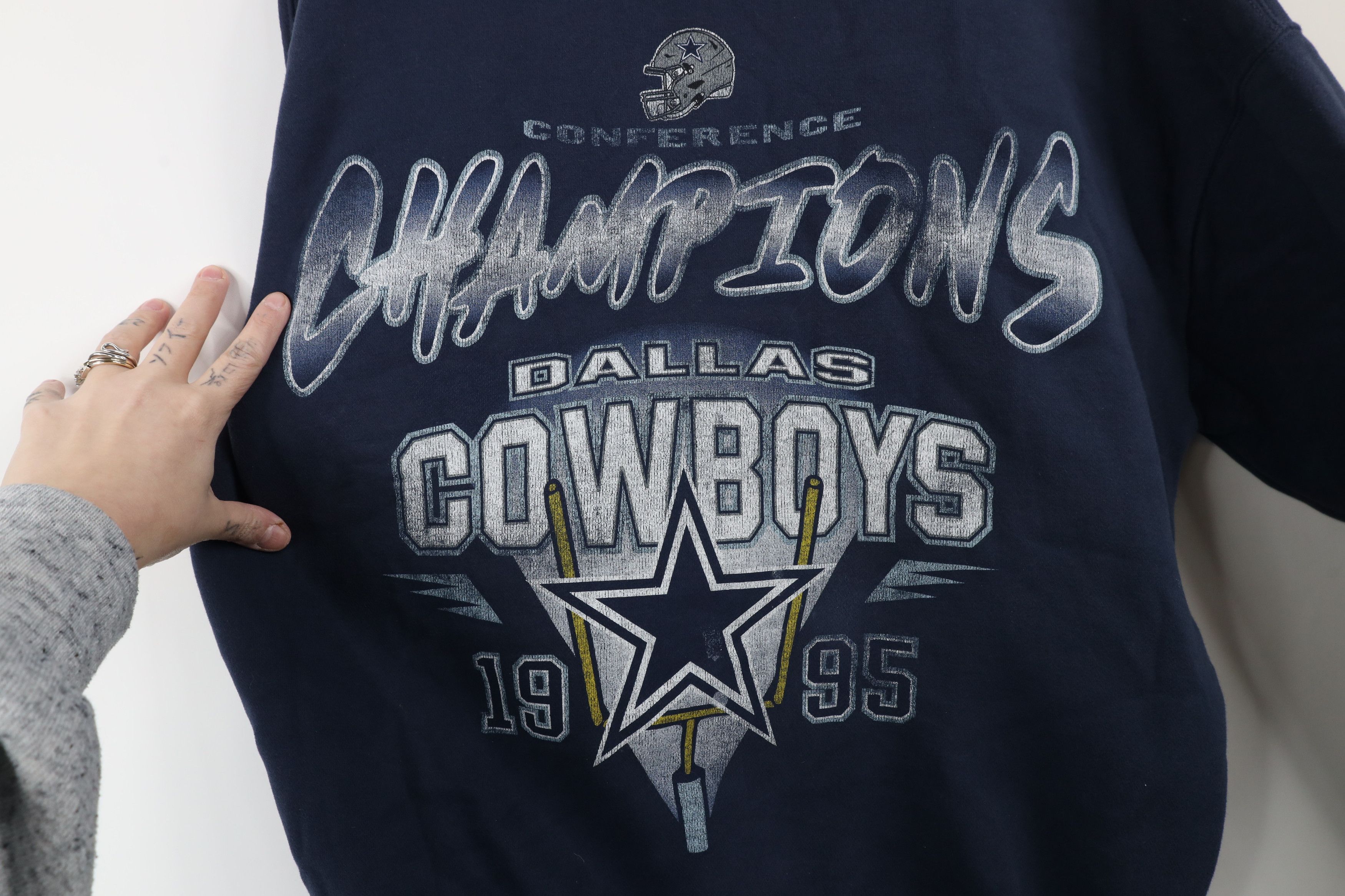Abercrombie & Fitch × Vintage Abercrombie & Fitch x NFL Dallas Cowboys Sweatshirt Blue Size S / US 4 / IT 40 - 4 Thumbnail