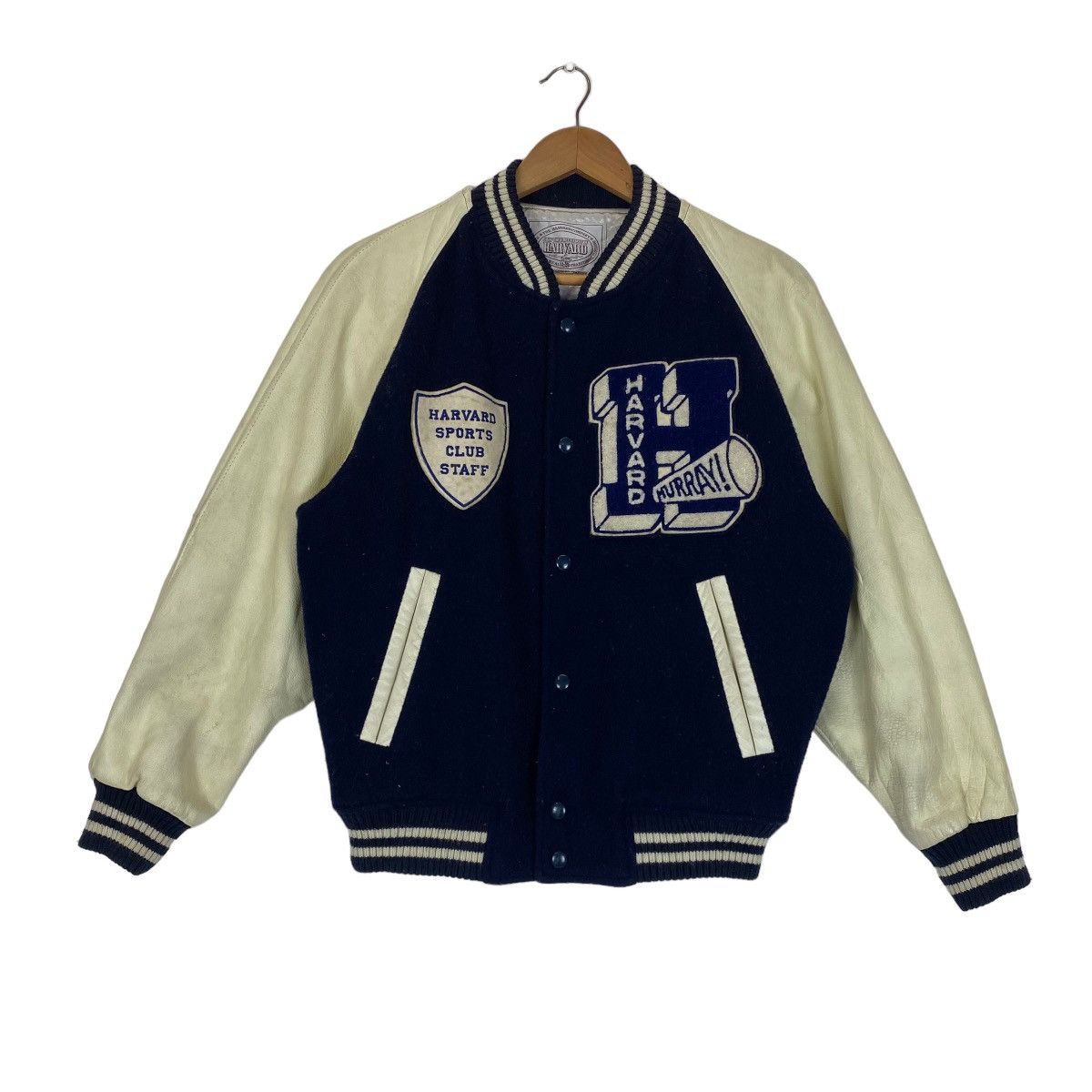 Vintage ✨Vtg Harvard Sport Club Staff wool varsity jacket Size US M / EU 48-50 / 2 - 1 Thumbnail