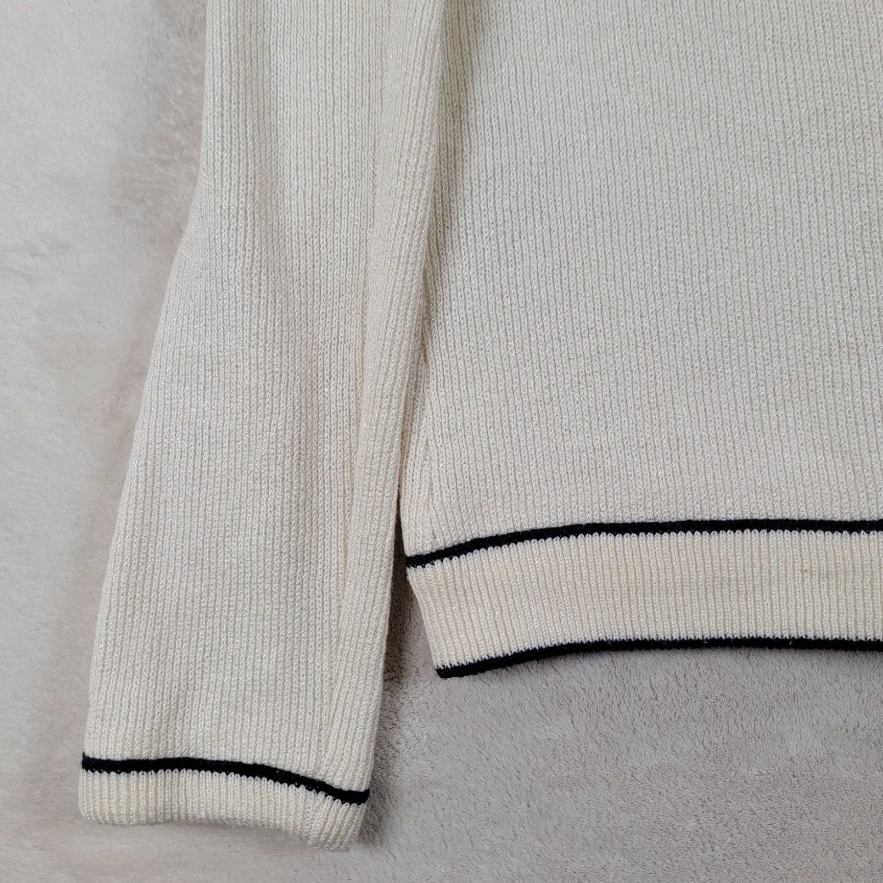 Buttero VINTAGE Butte Petites White Cardigan Knit PS White Casual Womens PS Old money Grandmacore Coastal grandma Size S / US 4 / IT 40 - 4 Thumbnail