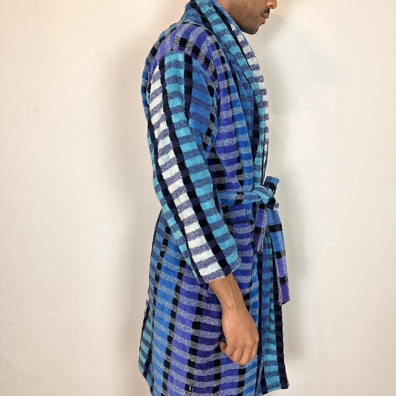 Vintage Vintage Carrara Blue Striped Missoni Style Bath Robe - Large Size US L / EU 52-54 / 3 - 3 Thumbnail