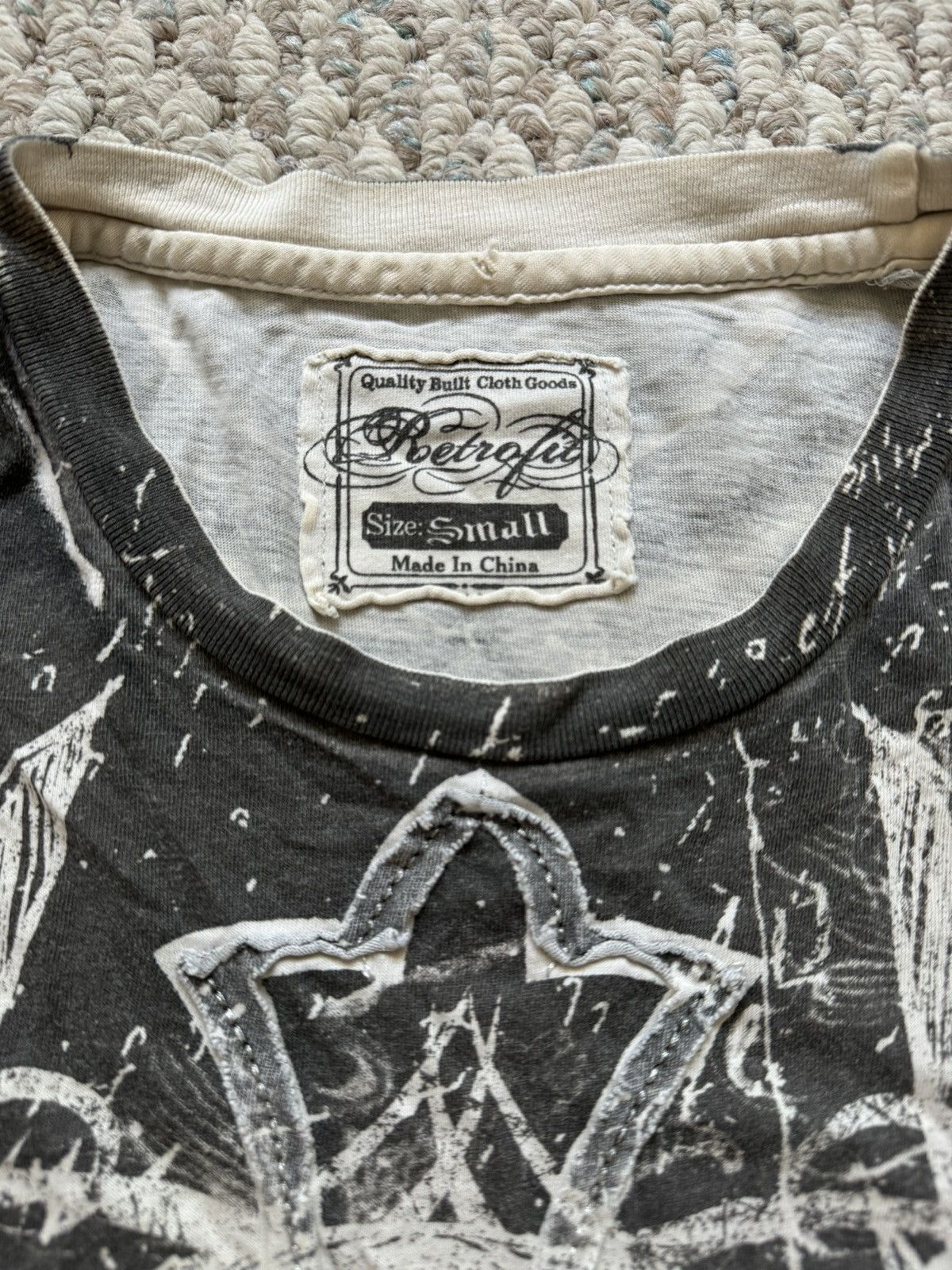 Retrofit Vintage y2k Grey Retrofit Cross Shirt (S) Size US S / EU 44-46 / 1 - 3 Thumbnail