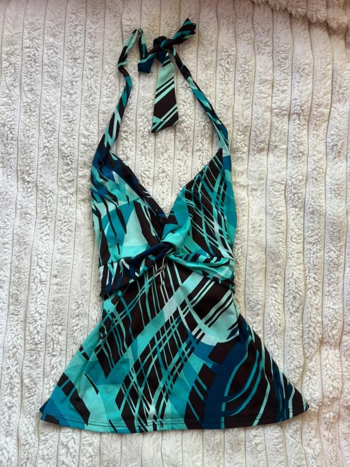 Apt. 9 Y2K Apt. 9 Abstract Halter Top Size S / US 4 / IT 40 - 1 Thumbnail
