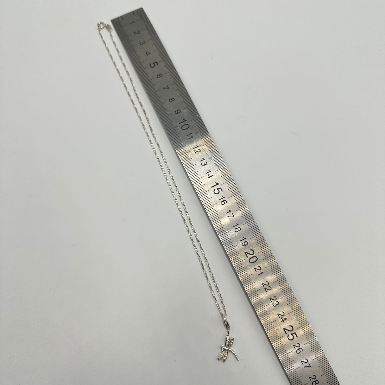 Sterling Silver Vintage 925 Sterling Silver Necklace Dragonfly Pendant Size ONE SIZE - 5 Thumbnail
