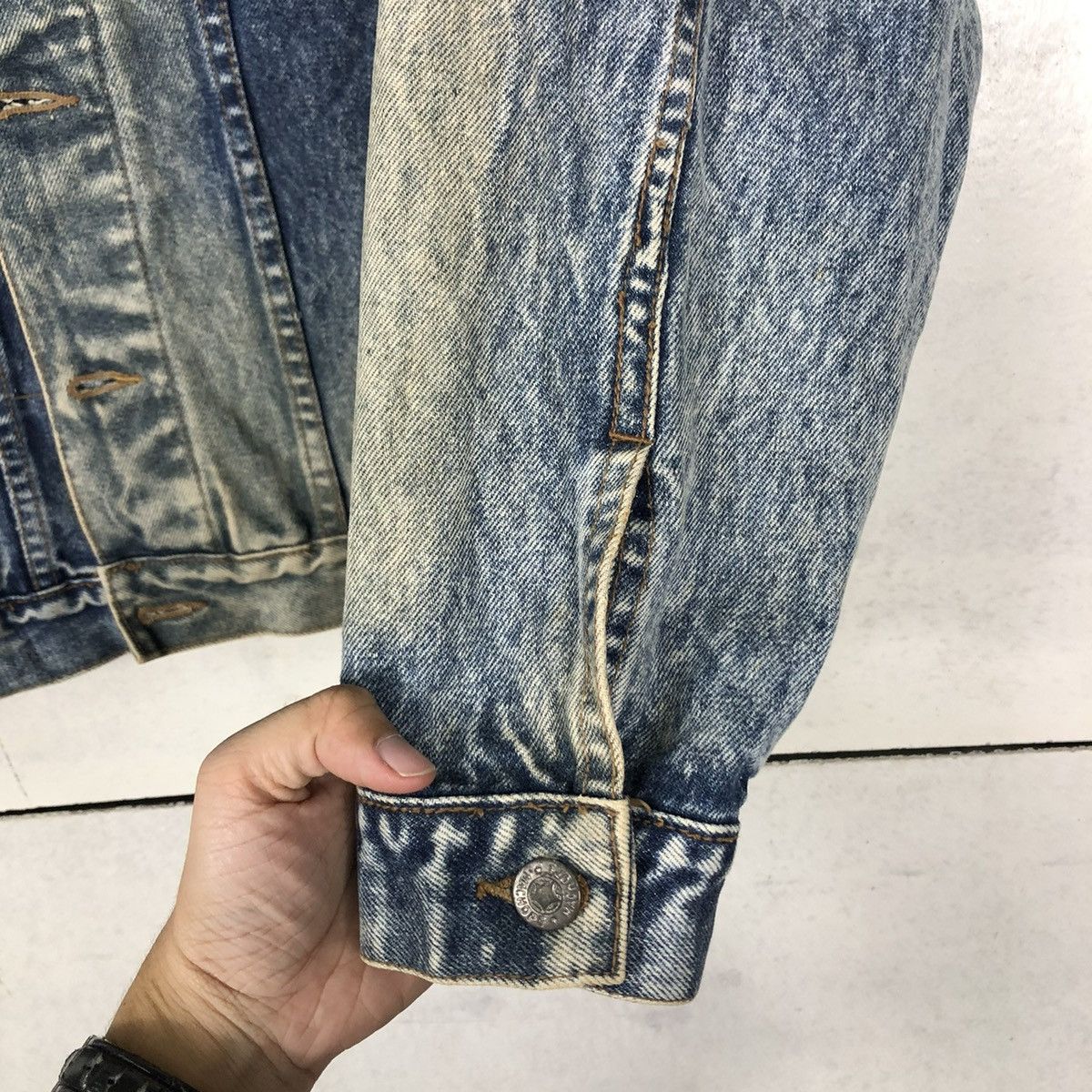 Japanese Brand 🔥VINTAGE RUSTY TRUCKER DENIM JACKET MAC HOPE ISSEY MIYAKE Size US M / EU 48-50 / 2 - 17 Thumbnail