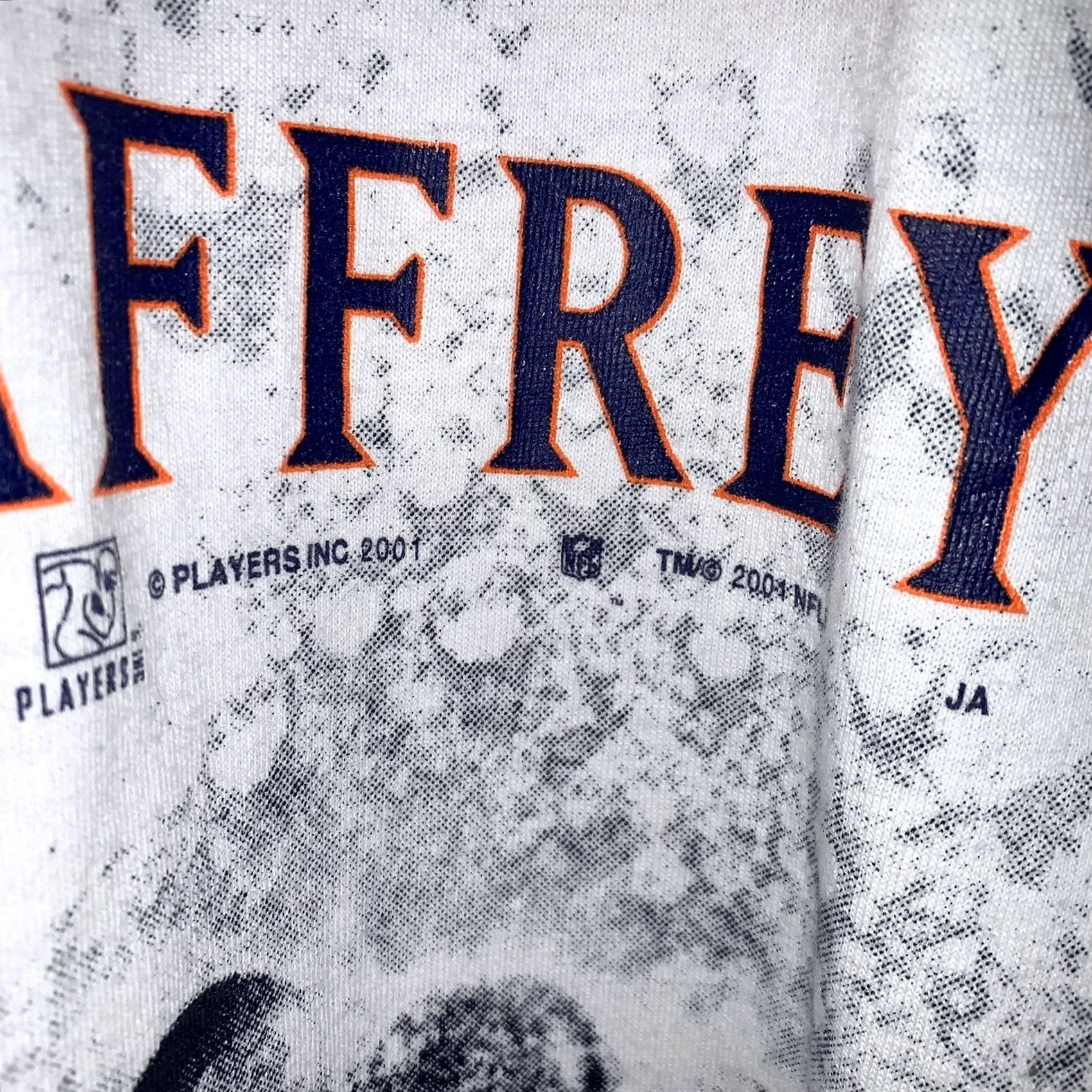 Vintage VINTAGE Denver Broncos Ed Mcaffrey Tee White T-Shirt AOP Single Stitch Sz Large Mens Size US L / EU 52-54 / 3 - 3 Thumbnail