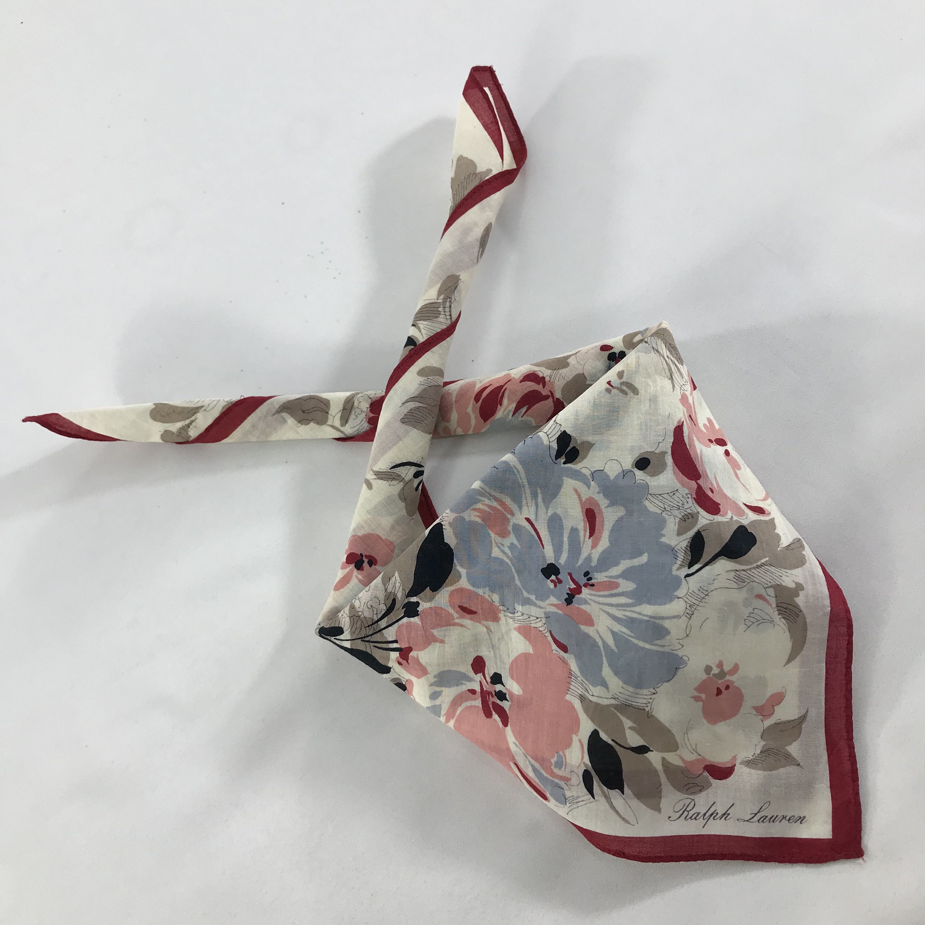 Ralph Lauren × Vintage Ralph Lauren Bandana / Handkerchief / Neckerchief - S1522 Size ONE SIZE - 4 Thumbnail
